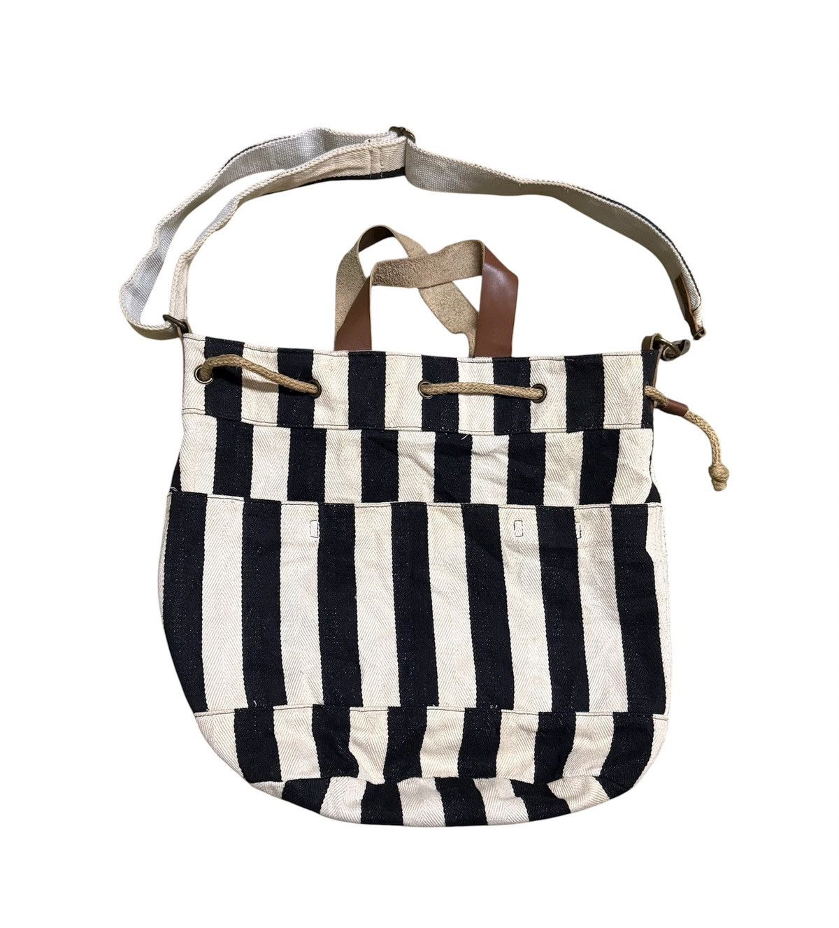 Japanese Brand Handmade Crossbody Leather Canvas Size ONE SIZE - 1 Thumbnail
