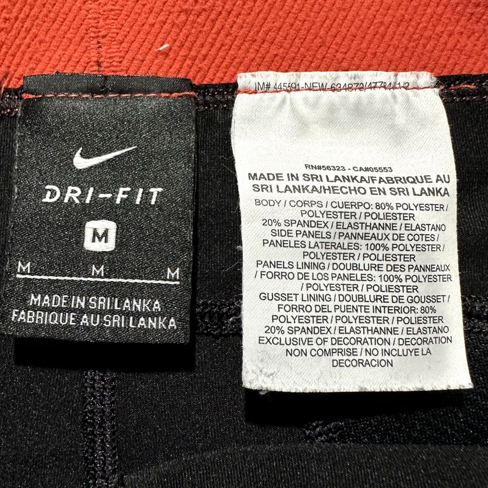 Nike Nike Pro Shorts Dri Fit Softball Sliding Sliders Black Red Medium Girls Size 32" / US 10 / IT 46 - 3 Thumbnail