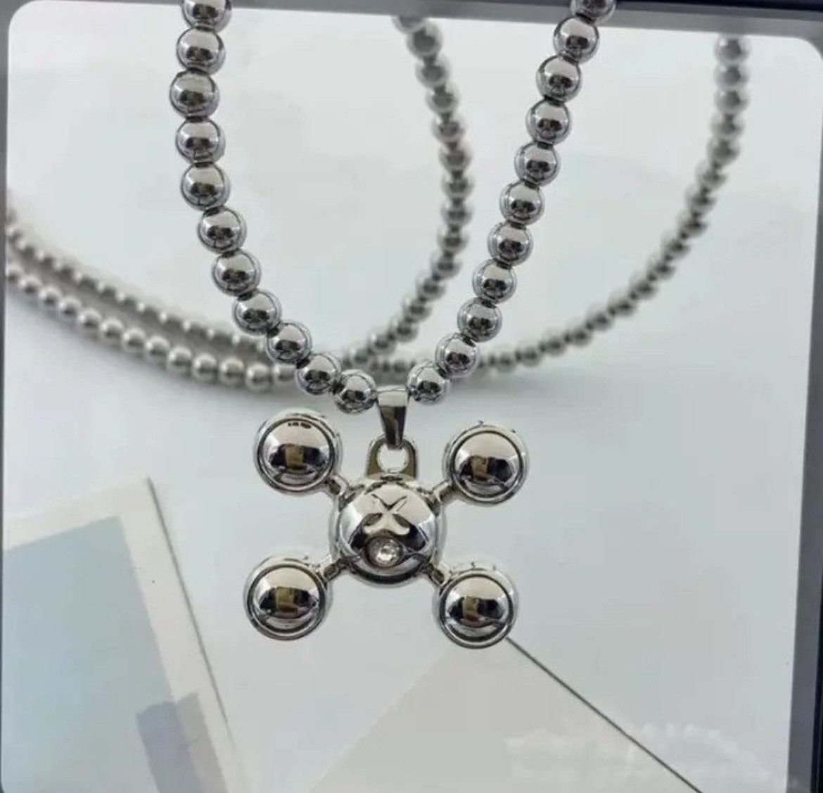 Jewelry Bead Chain Quadangle Ball Necklace Size ONE SIZE - 3 Thumbnail