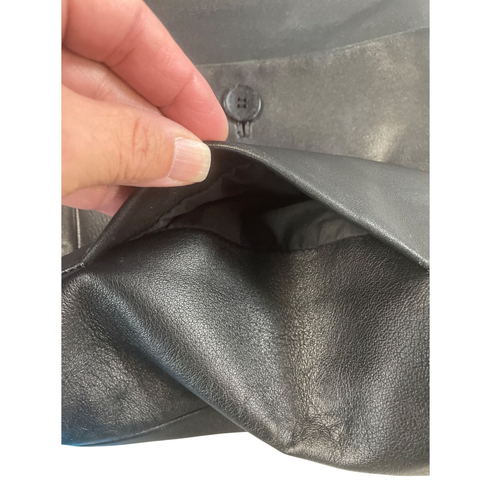 Wilsons Leather Wilsons Leather Pelle Studio Womens Black Leather Blazer Jac Size M / US 6-8 / IT 42-44 - 6 Thumbnail