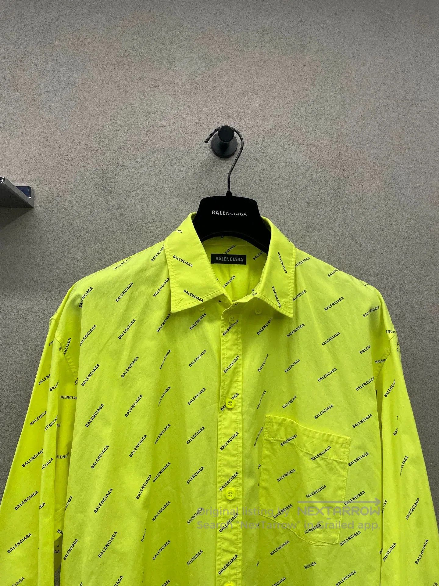 Balenciaga Balenciaga Neon Yellow Long Sleeve Shirt. Size US XL / EU 56 / 4 - 3 Thumbnail