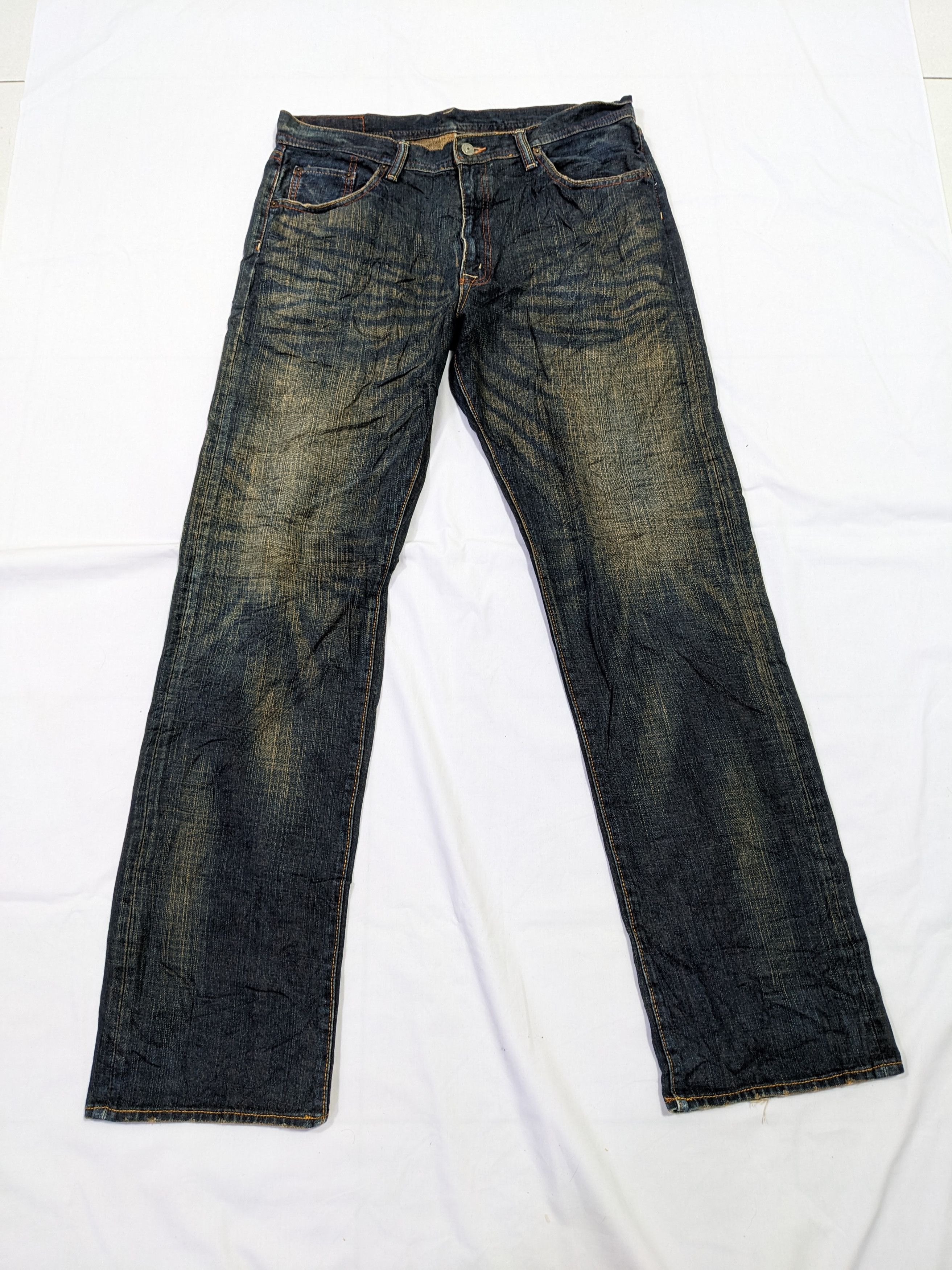 image of If Six Was Nine Gl Heart Limited Edition Rusty Wash Denim Pants, Men's (Size 34)