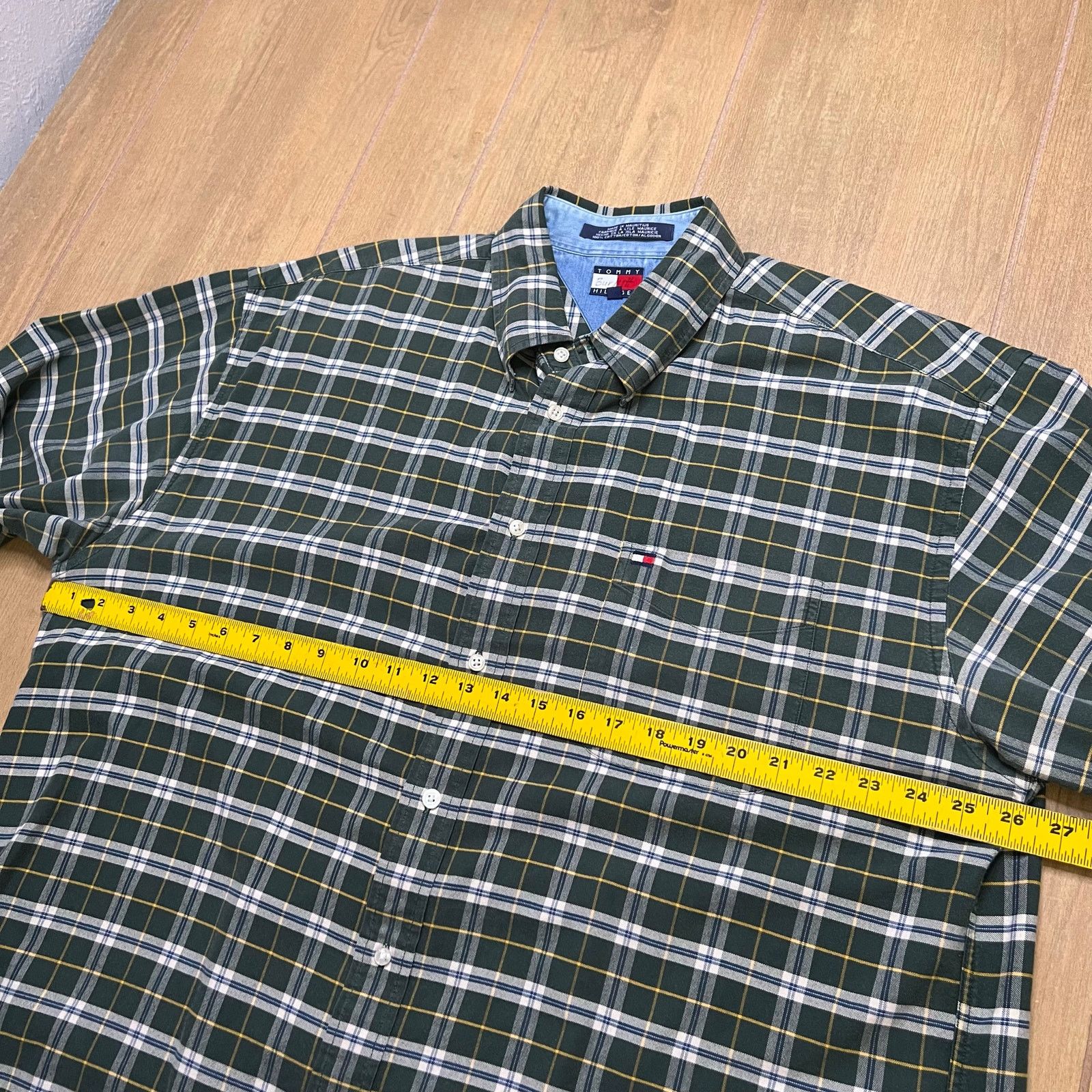 Tommy Hilfiger Tommy Hilfiger Plaid Button Down Shirt Mens XL Green Cotton Size US XL / EU 56 / 4 - 8 Thumbnail