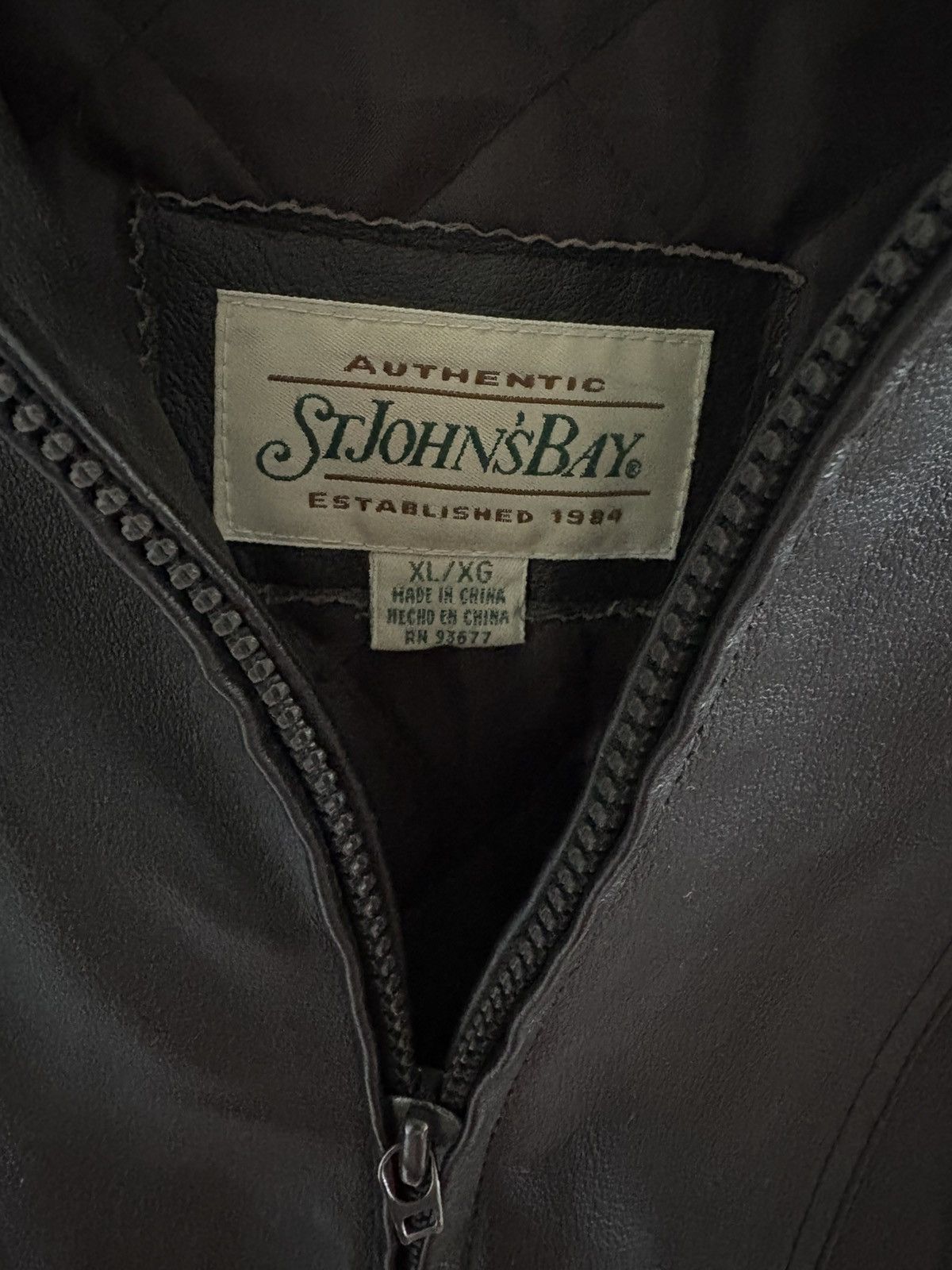 St. Johns Bay St. John’s Bay Brown Leather Bomber Jacket Size US XL / EU 56 / 4 - 3 Thumbnail