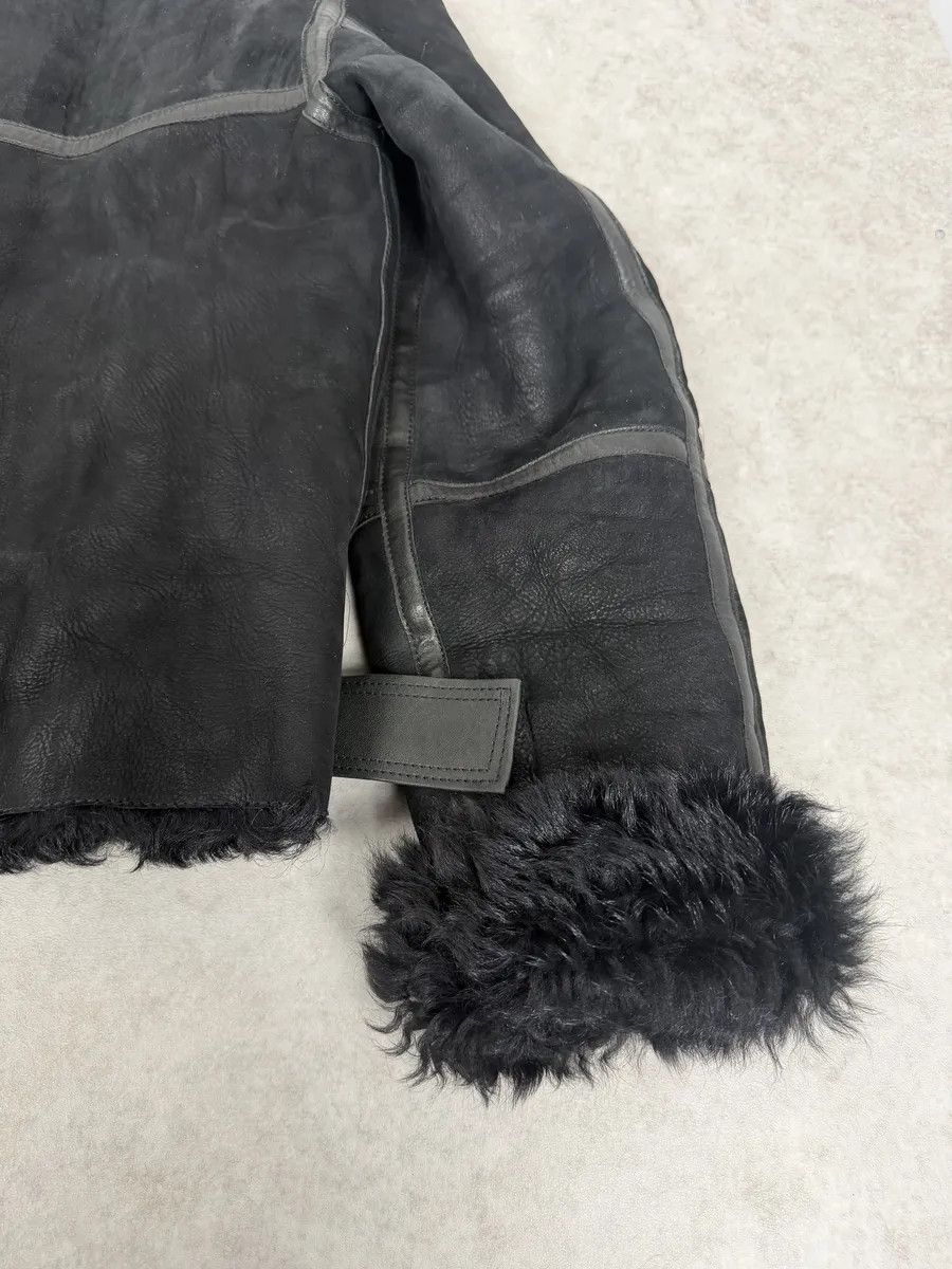 Emporio Armani FW2018 Emporio Armani Plushed Leather Black Belted Jacket Size US L / EU 52-54 / 3 - 7 Thumbnail