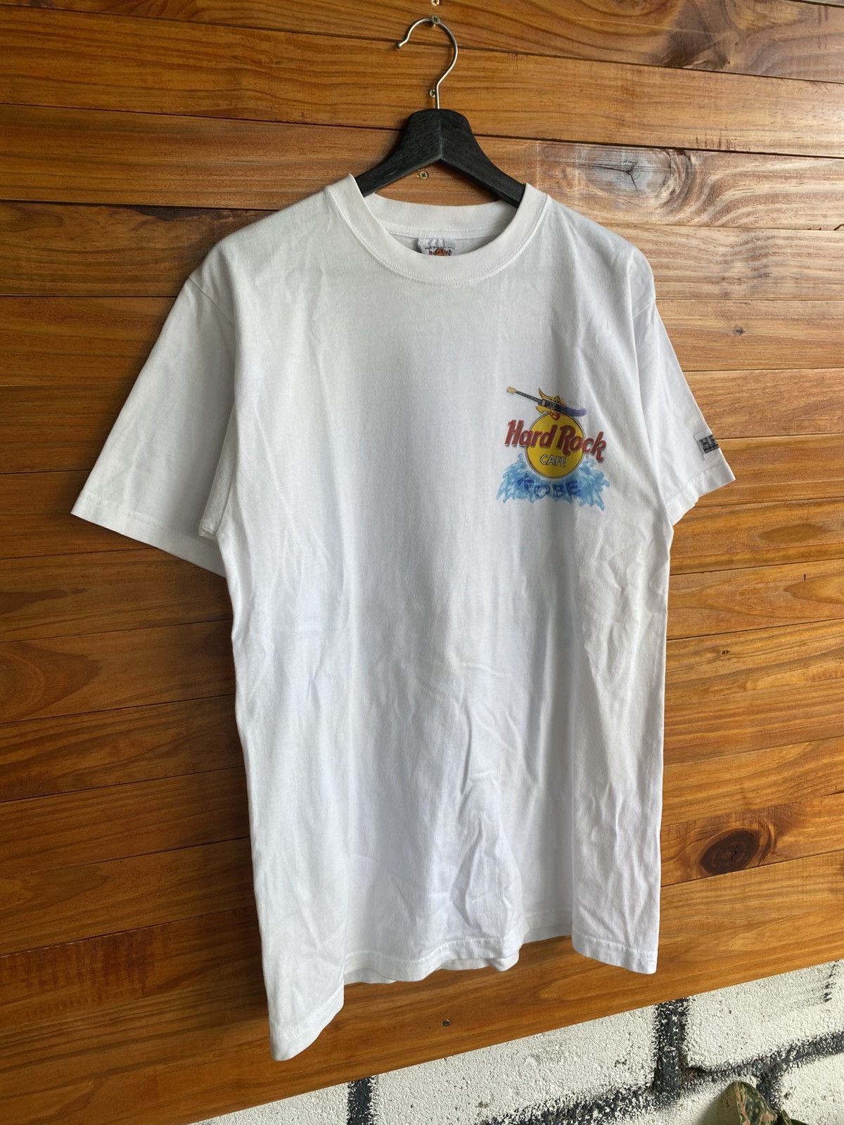Hard Rock Cafe Vintage 90s Hard Rock Cafe Kobe Japan White Graphic Size US M / EU 48-50 / 2 - 8 Thumbnail