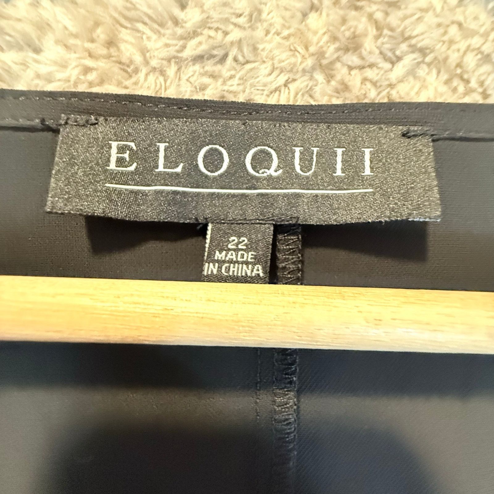 Other Eloquii Black Top Blouse Button Front Tie Sleeve Size 22 Size 3XL / US 20-22 - 6 Thumbnail