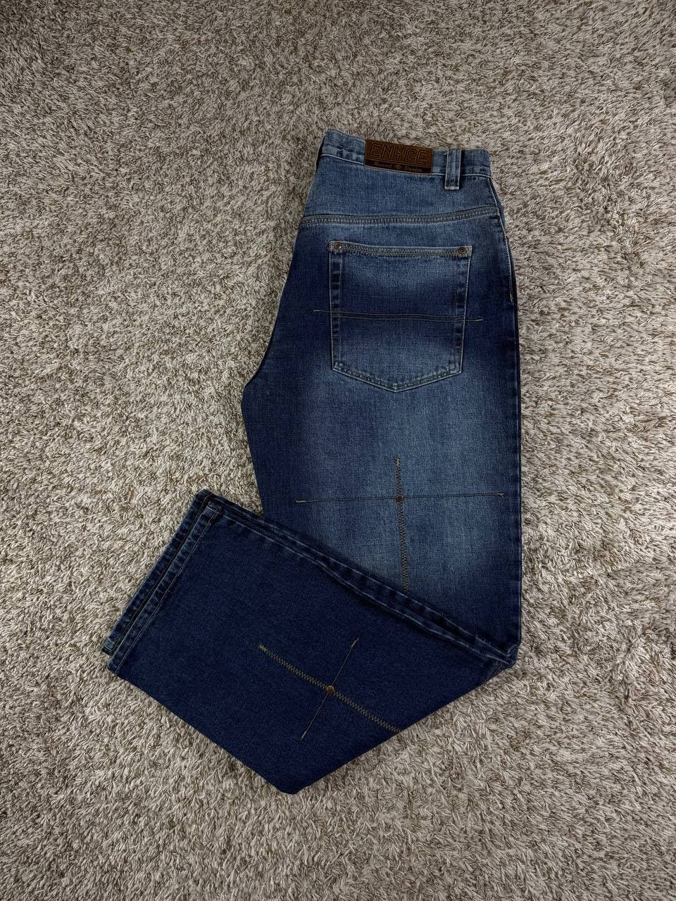 Enyce ENYCE Baggy Jeans Y2K Hip Hop Panel Seam Faded Denim Size US 36 / EU 52 - 2 Thumbnail