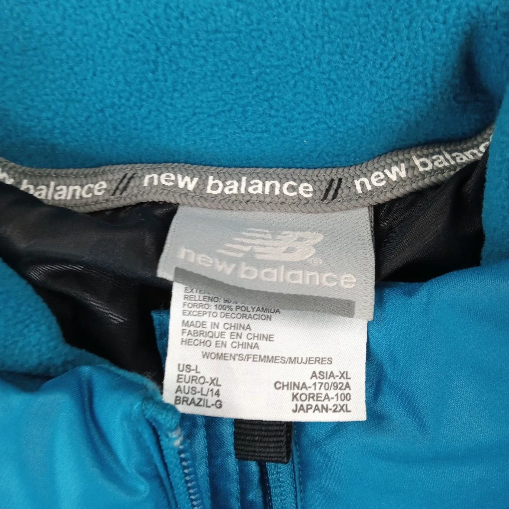 New Balance New Balance Womens Puffer Jacket Large Blue Full Zip Size L / US 10 / IT 46 - 5 Thumbnail