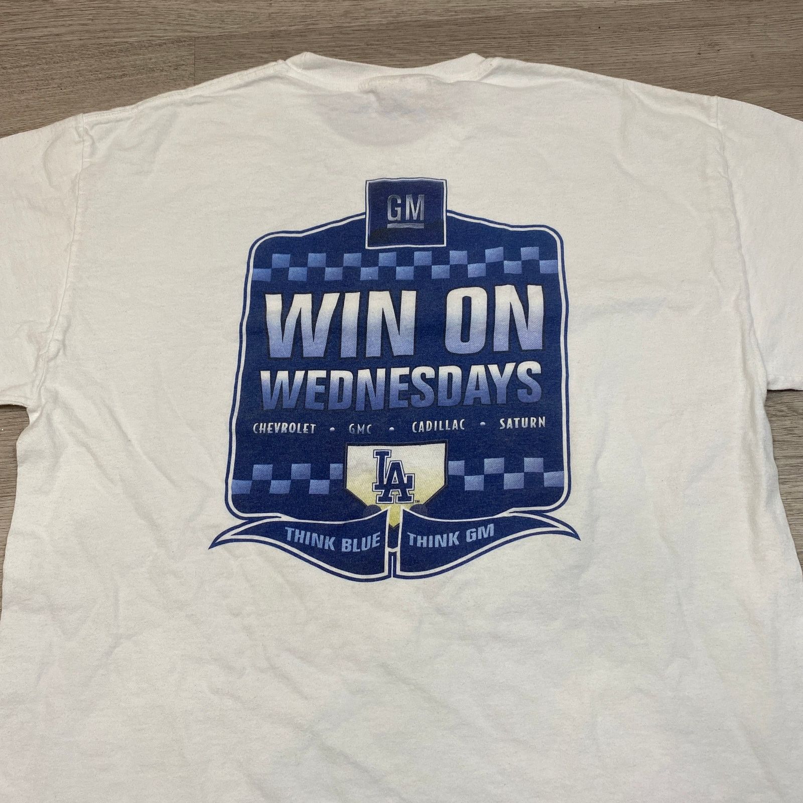 Hanes × MLB LA Dodgers Think Blue Win on Wednesdays Shirt Large MLB Size US L / EU 52-54 / 3 - 4 Thumbnail