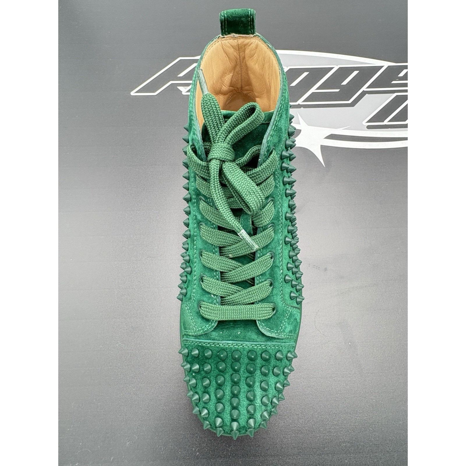 Christian Louboutin Spikes ' Green ' EXCELLENT CONDITION!