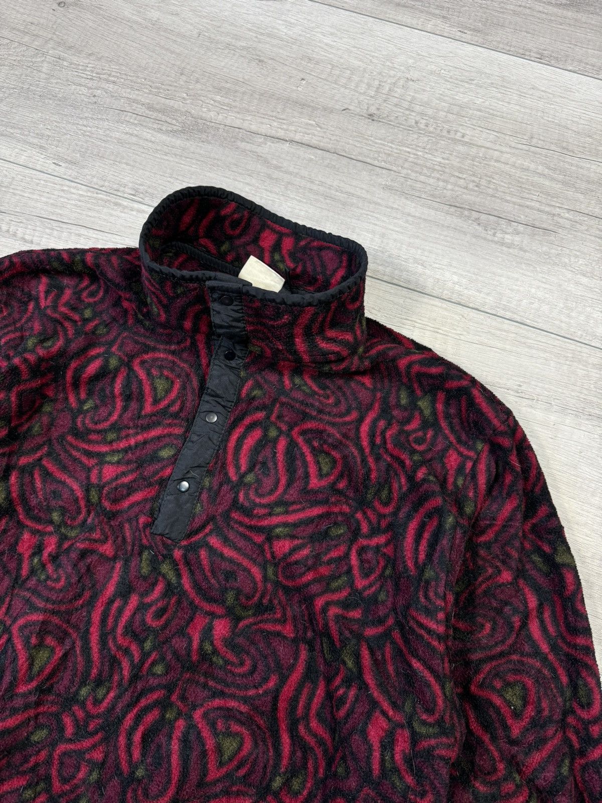 L.L. Bean Vintage 90s L.L. Bean Russell Snap Printed Fleece Sweater Size US M / EU 48-50 / 2 - 3 Thumbnail