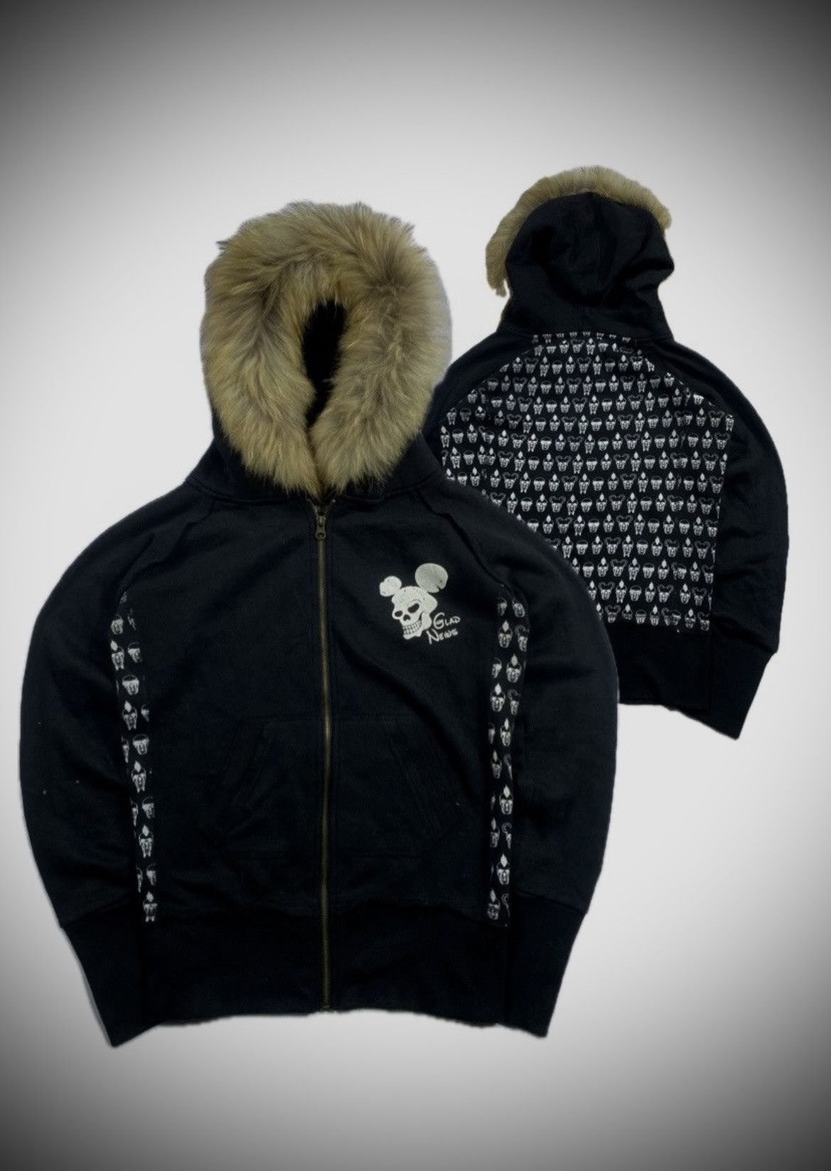 20471120 Japanese Glad News Zip Fur Hoodie Hysteric LGb style Size US M / EU 48-50 / 2 - 1 Thumbnail