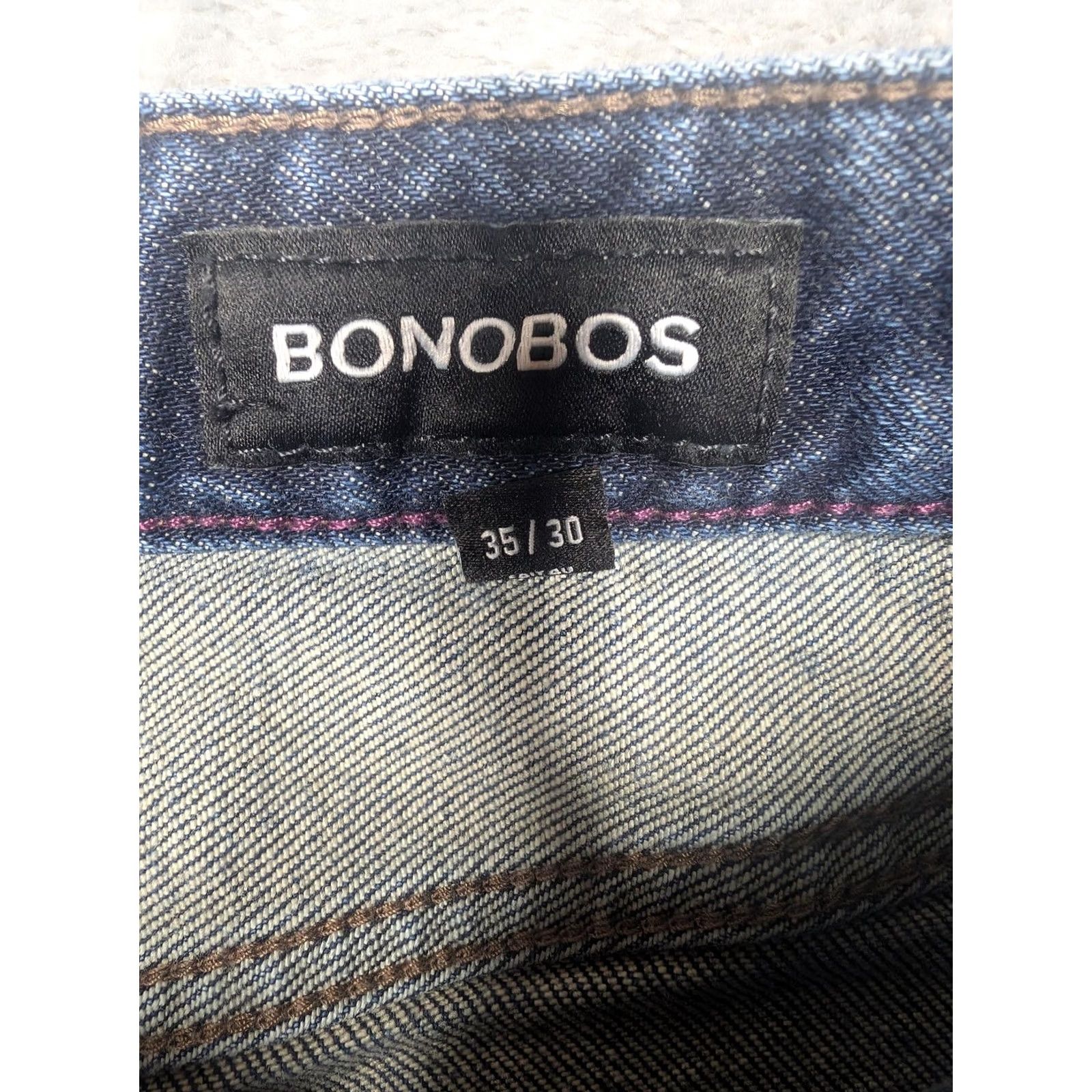 Bonobos Bonobos Jeans Mens 35x30 Blue Slim Tapered Stretch Denim Pants Jeans Slim Tapered Pants Mens 35x30 Blue Denim Stretch Vintage No Size US 35 - 5 Thumbnail