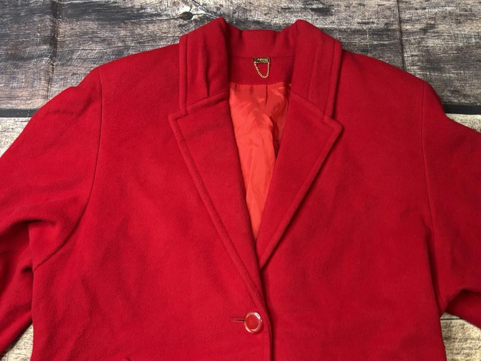 Other VTG St Sophia Paris Pea Coat Womens XL Cashmere Wool France Size XL / US 12-14 / IT 48-50 - 4 Thumbnail