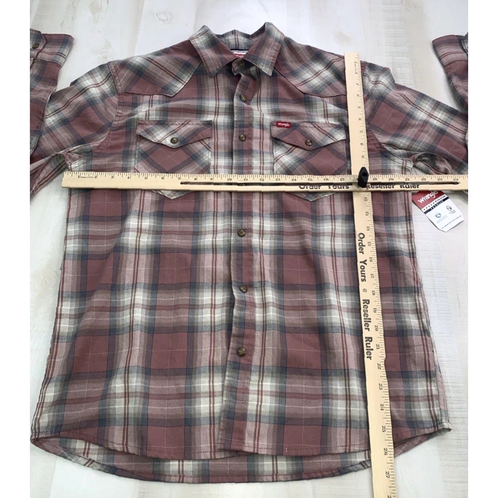 Wrangler VINTAGE Wrangler Premium Twill Plaid Enamel Snap Pocket Front Shirt NWT Men’s Medium Size US M / EU 48-50 / 2 - 4 Thumbnail
