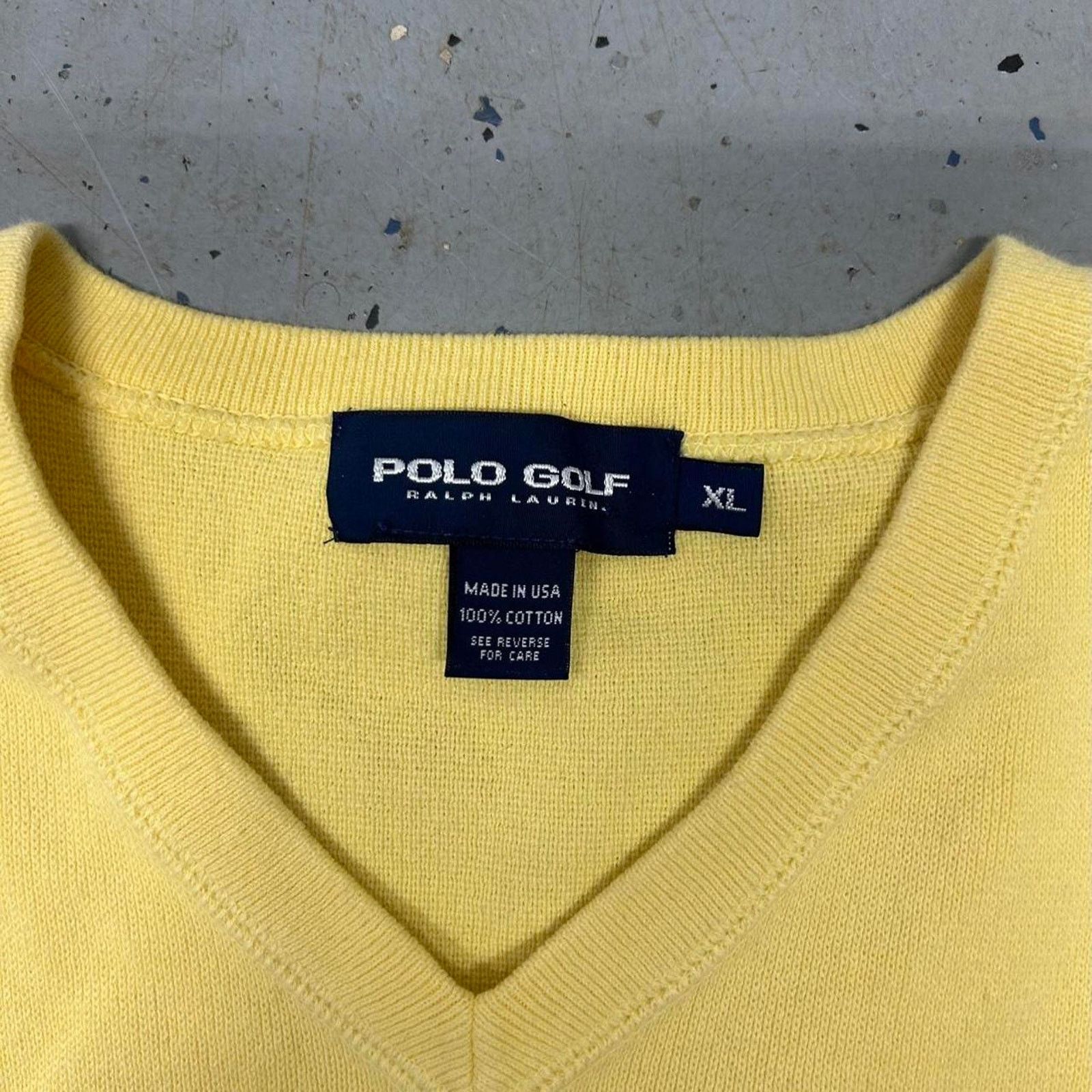 Polo Ralph Lauren VTG Yellow Polo Golf sweater vest Size US XL / EU 56 / 4 - 3 Thumbnail