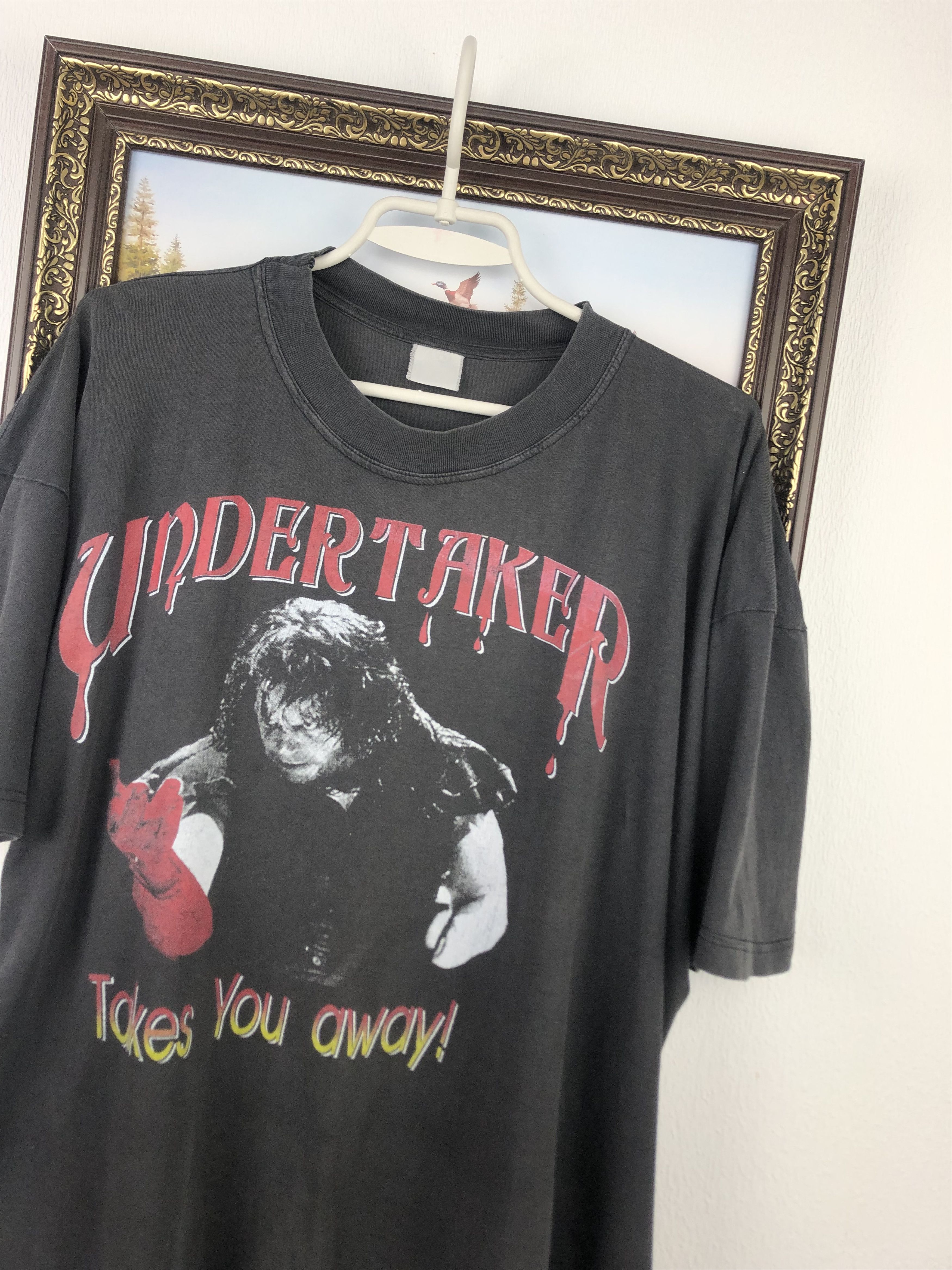 Band Tees × Vintage Vintage 90's Undertaker Takes you away WWF WWE Shirt Jersey Size US M / EU 48-50 / 2 - 4 Thumbnail