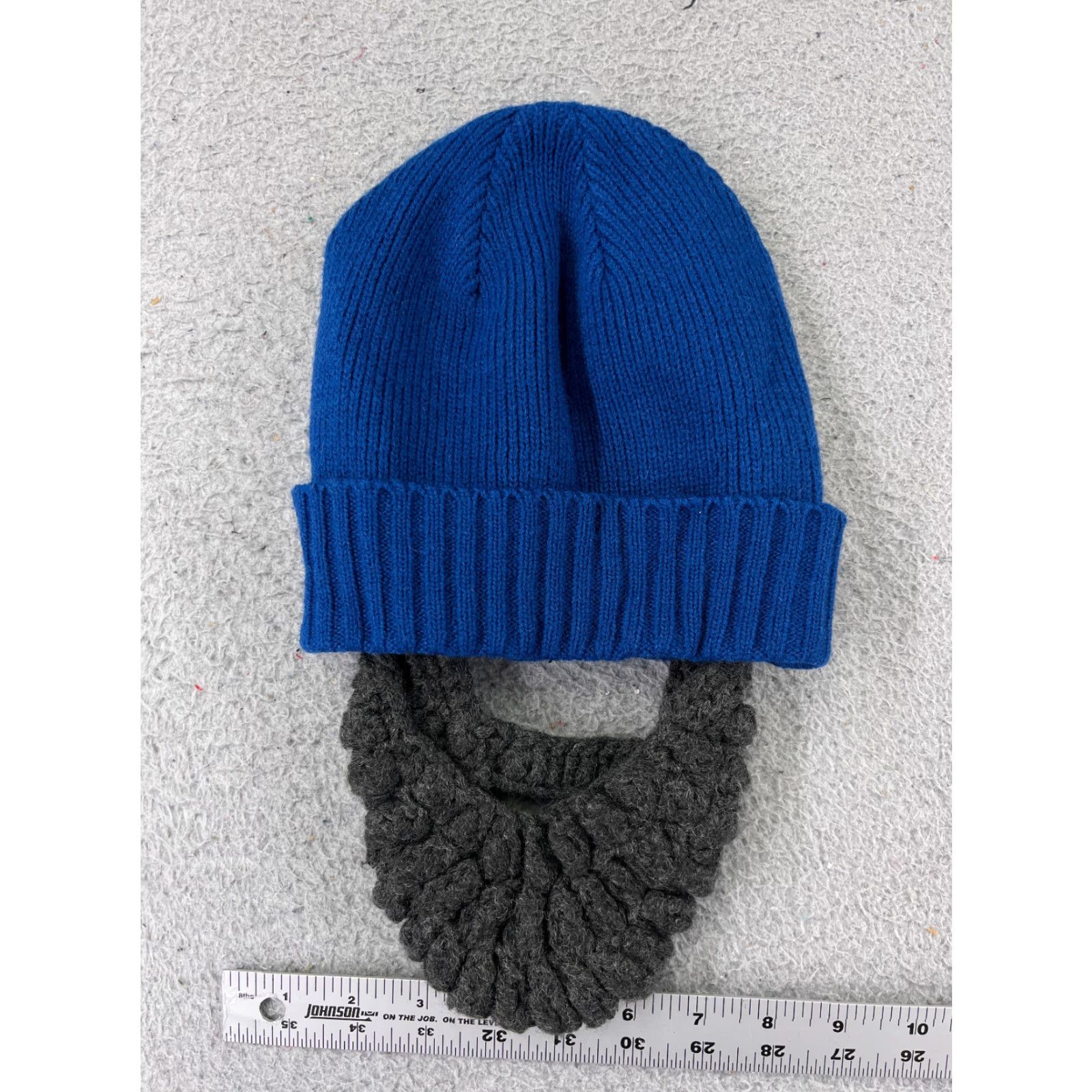 American Eagle Outfitters American Eagle Beanie Toque Adult One Size Blue Gray Knit Wool Blend Beard Size ONE SIZE - 4 Thumbnail