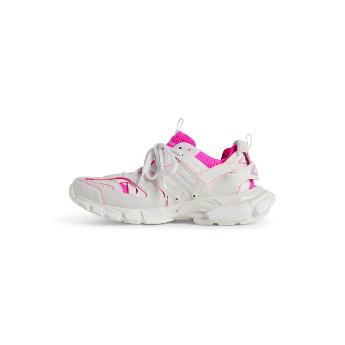 Balenciaga o1in1g0924 Track Sock Sneaker in White/Pink Size US 8 / IT 38 - 4 Thumbnail