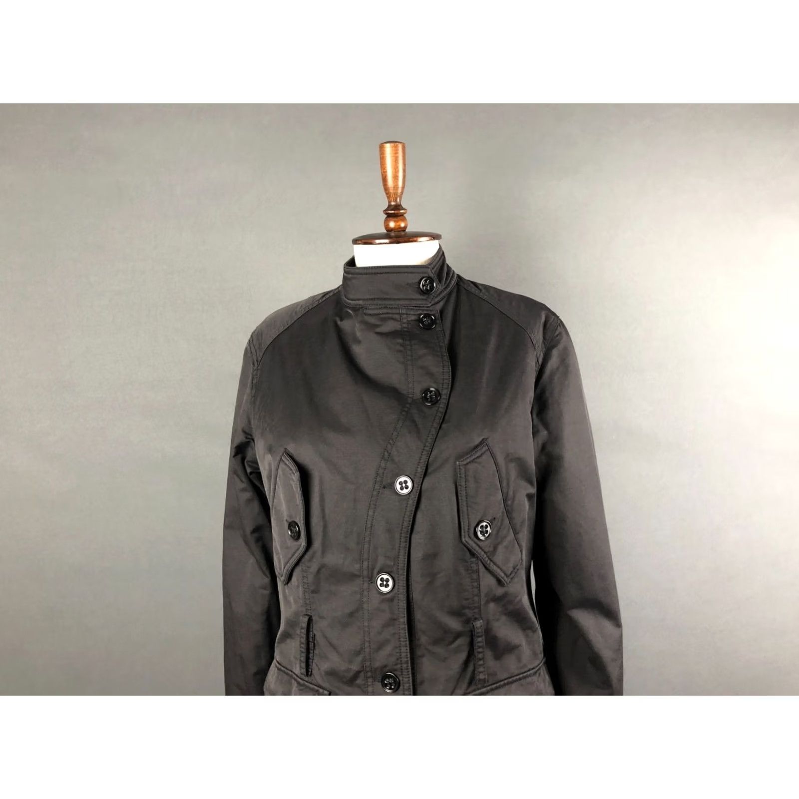 Vintage Moschino Jeans Donna Women's Jacket Size 12 Black Cotton Blend Jacket with Logo Pockets Casual Fall/Spring Womens Size 34" / US 12 / IT 48 - 4 Thumbnail