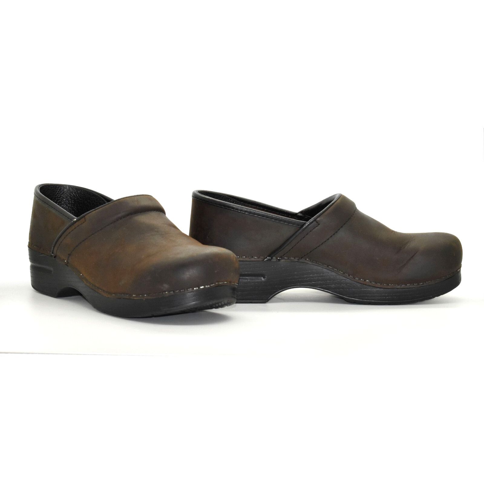 Dansko Professional Brown Oiled Leather Clog Shoes 41 $145, Women's (Size 10.5)