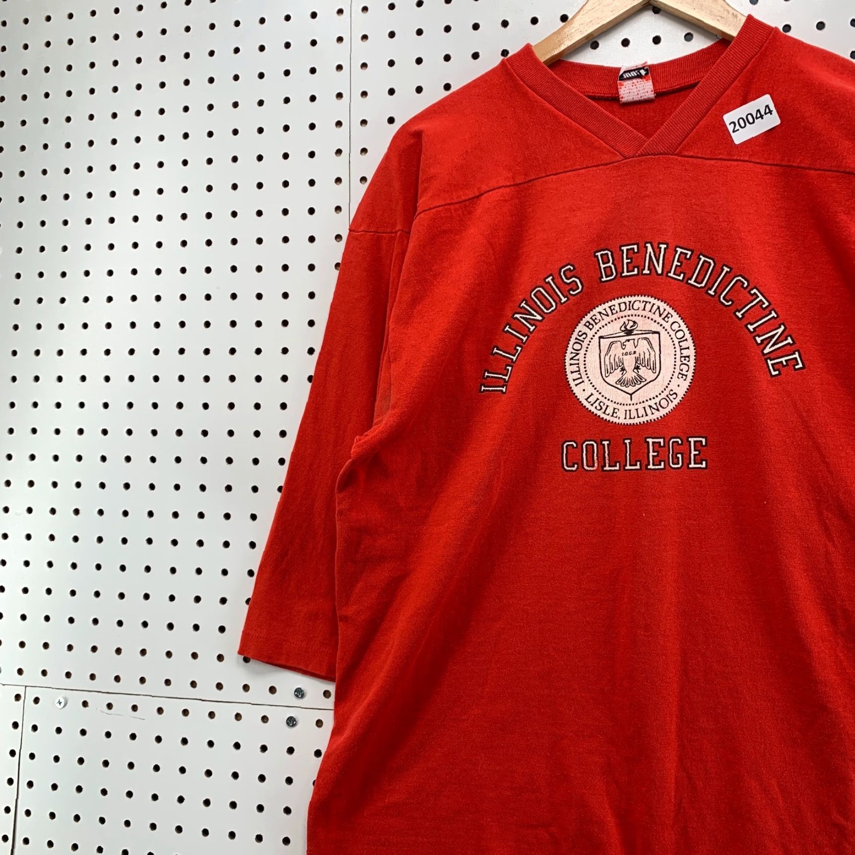 Vintage VINTAGE Illinois Benedictine College Shirt Long Sleeve Wolf & Son LISA XL Red 60s 70s 80s College University Womens XL Shirt Size XL / US 12-14 / IT 48-50 - 5 Thumbnail