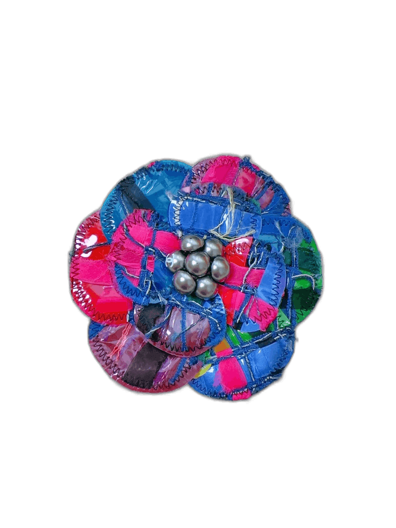 Chanel Chanel 14b Camellia Tweed Brooch Multi Size ONE SIZE - 1 Thumbnail