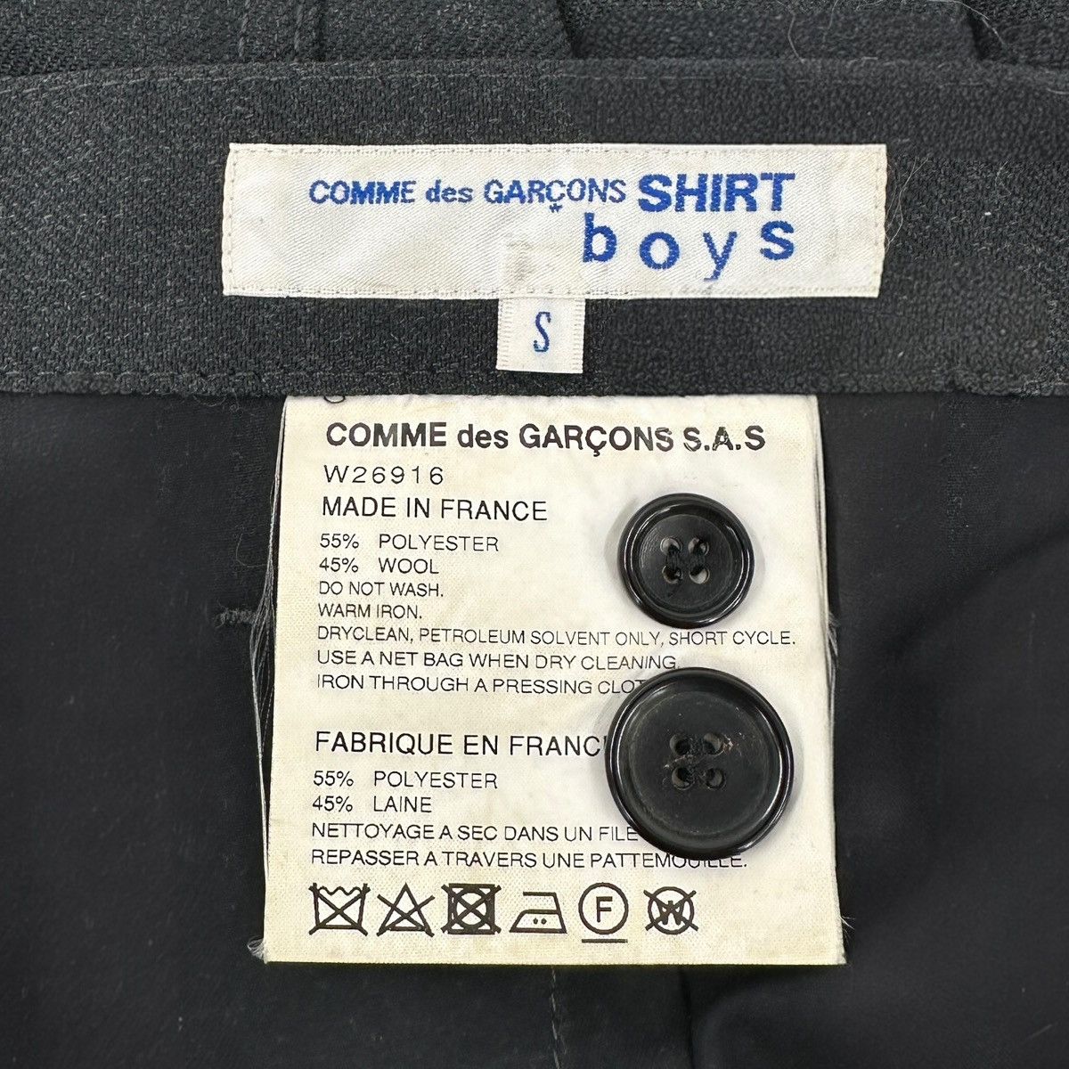 Comme des Garcons CDG Boy Gray Wool Blend Pants Size US 32 / EU 48 - 8 Thumbnail