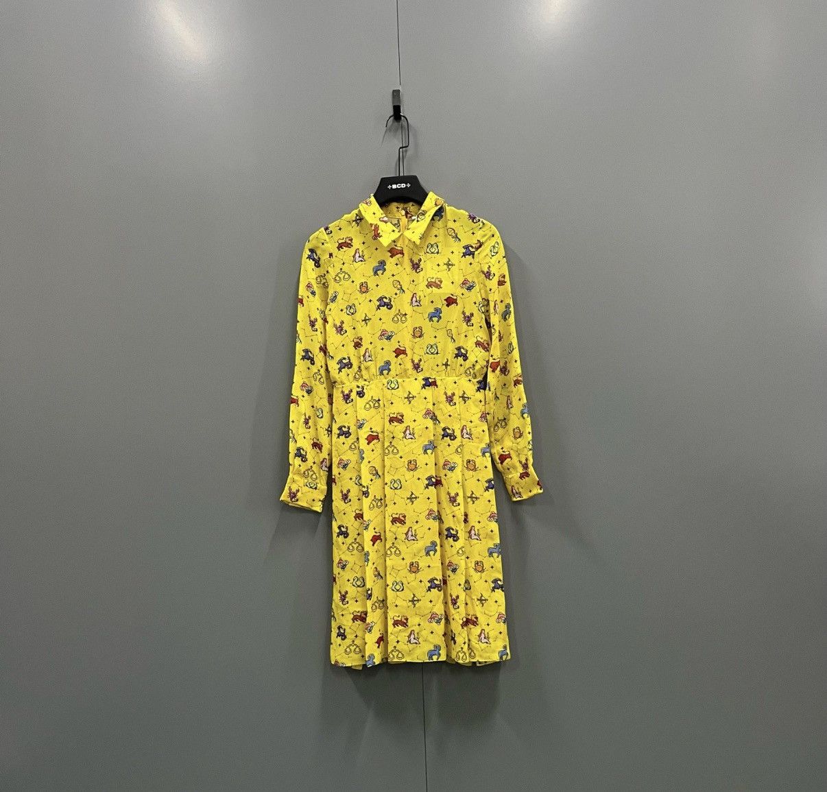 Dior Dior Yellow All-over Zodiac Printed Dress J41 Size S / US 4 / IT 40 - 1 Thumbnail