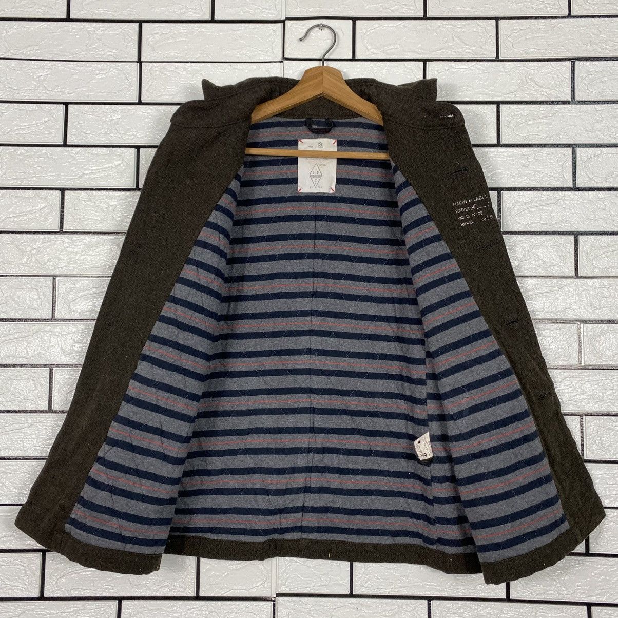 Kapital 📌Vintage Indigo Wool Button Jacket Navy A.F Striped Lining Size US M / EU 48-50 / 2 - 14 Thumbnail