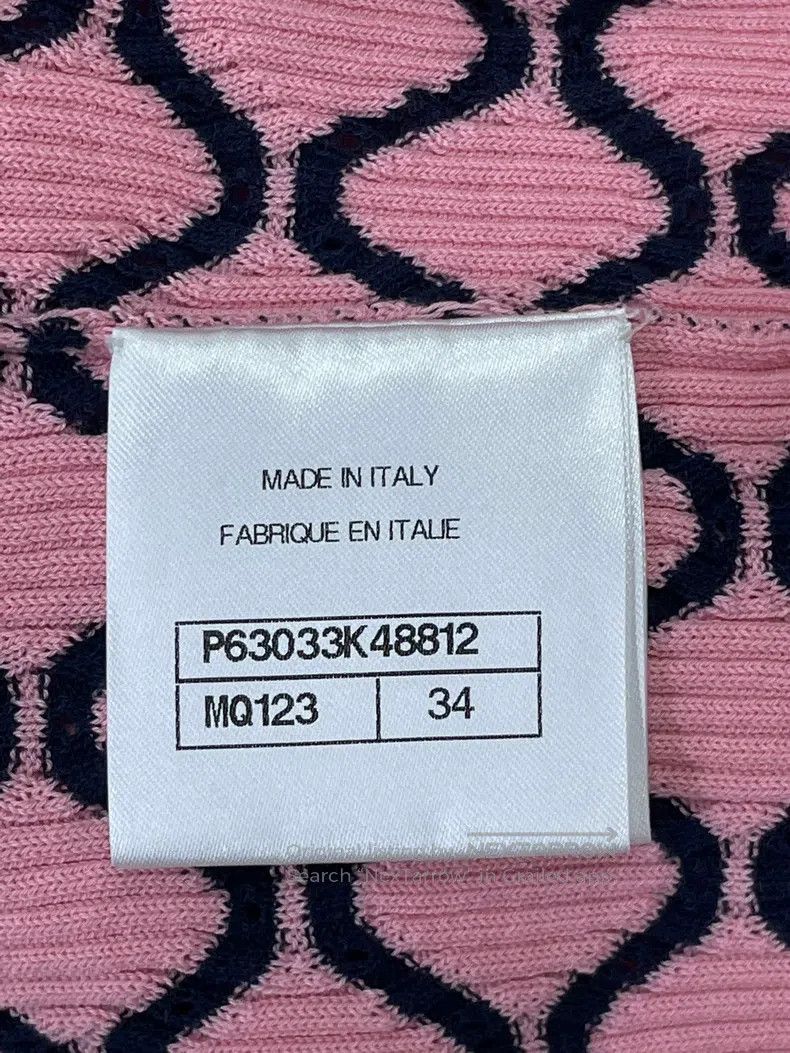 Chanel Chanel Pink and blue plaid knitted short sleeves Size XXS / US 00 / IT 34 - 5 Thumbnail