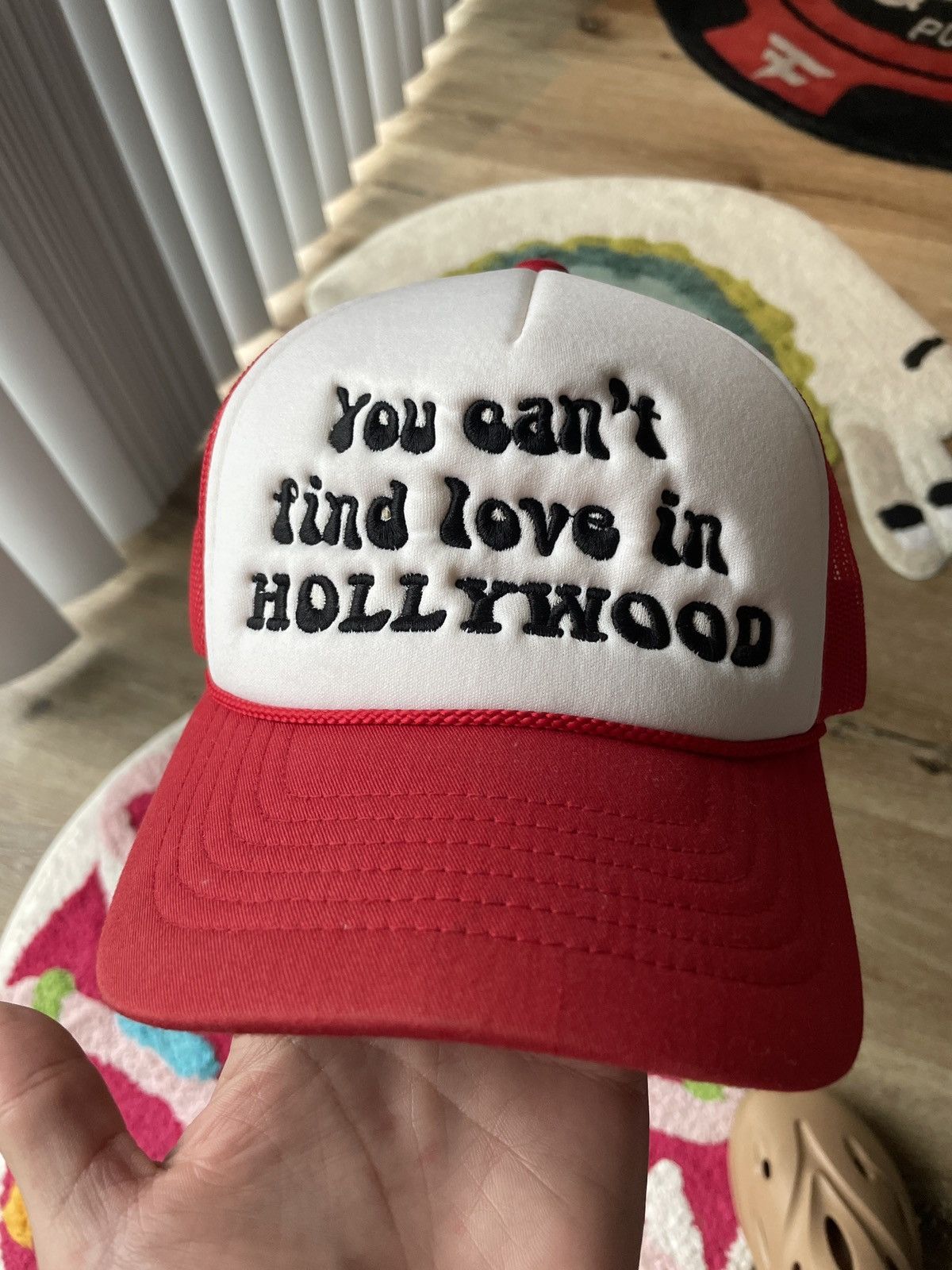 Wish Me Luck Wish me luck You can’t find love in Hollywood trucker Size ONE SIZE - 1 Thumbnail