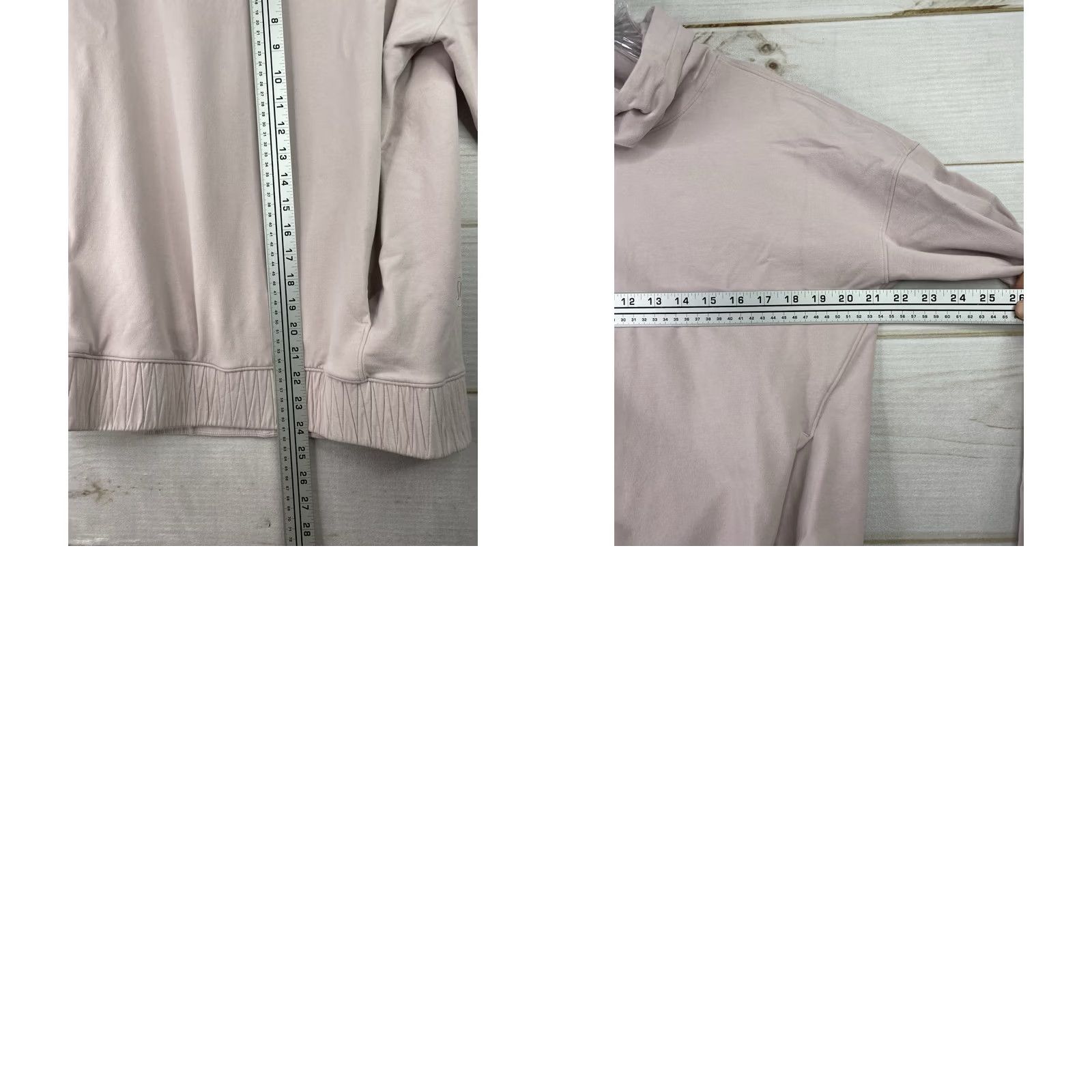 Lululemon VINTAGE Lululemon Stress Less Top Womens 8 Porcelain Pale Pink Funnel Neck Pullover Size M / US 6-8 / IT 42-44 - 8 Thumbnail