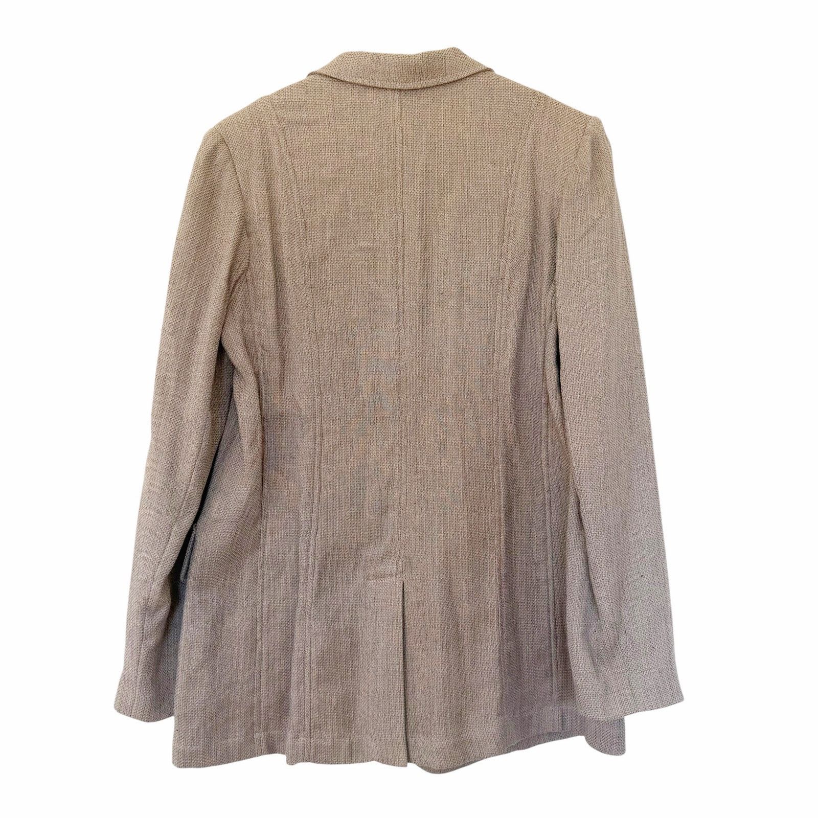 Other Peruvian Connection Linen Blend Sandstone Jacket Blazer 12 Size XL / US 12-14 / IT 48-50 - 6 Thumbnail