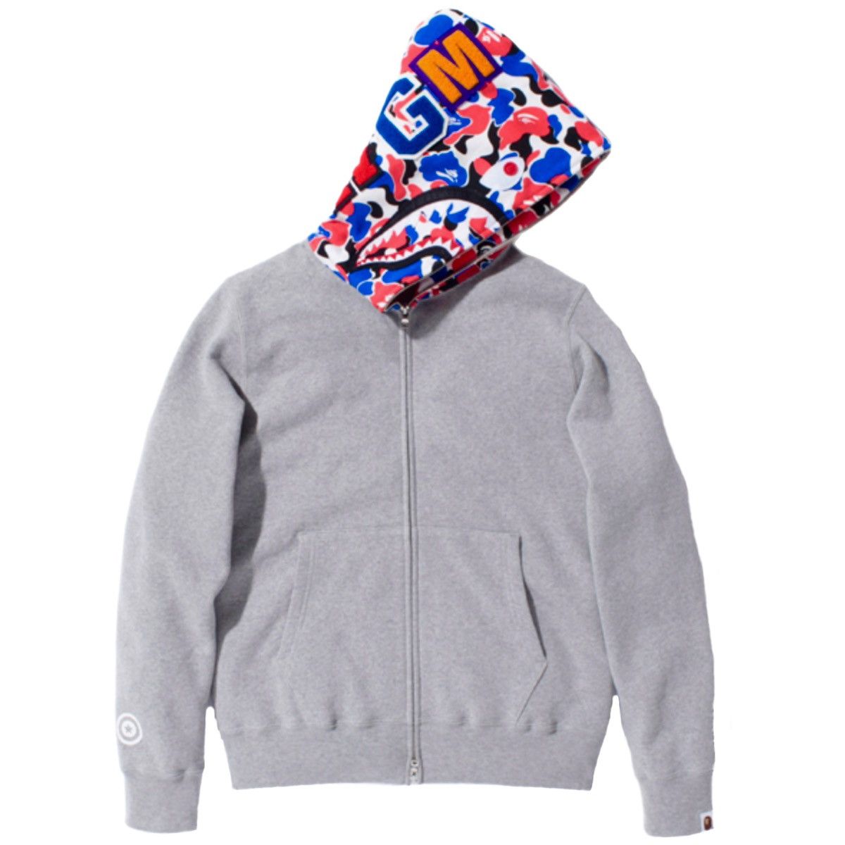 Bape Bape London 9th Anniversary Shark Full Zip Hoodie Gray 2011 Size US M / EU 48-50 / 2 - 1 Thumbnail