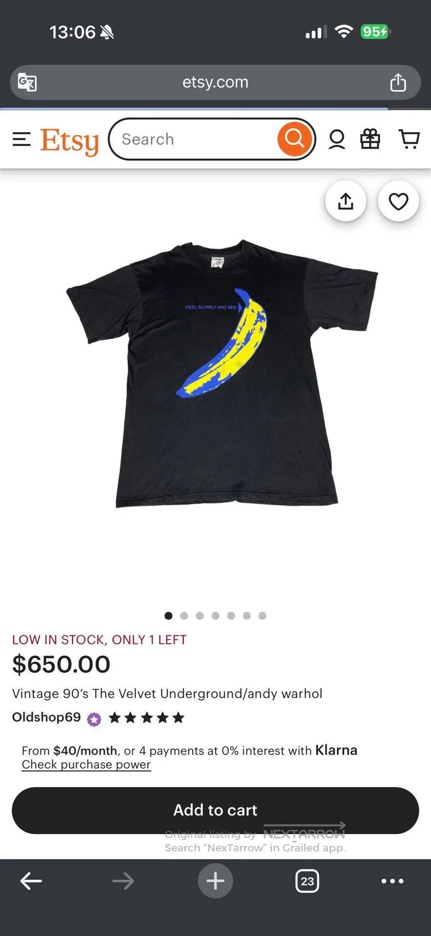Vintage Vintage 1993 The Velvet Underground Tee. Size US M / EU 48-50 / 2 - 9 Thumbnail
