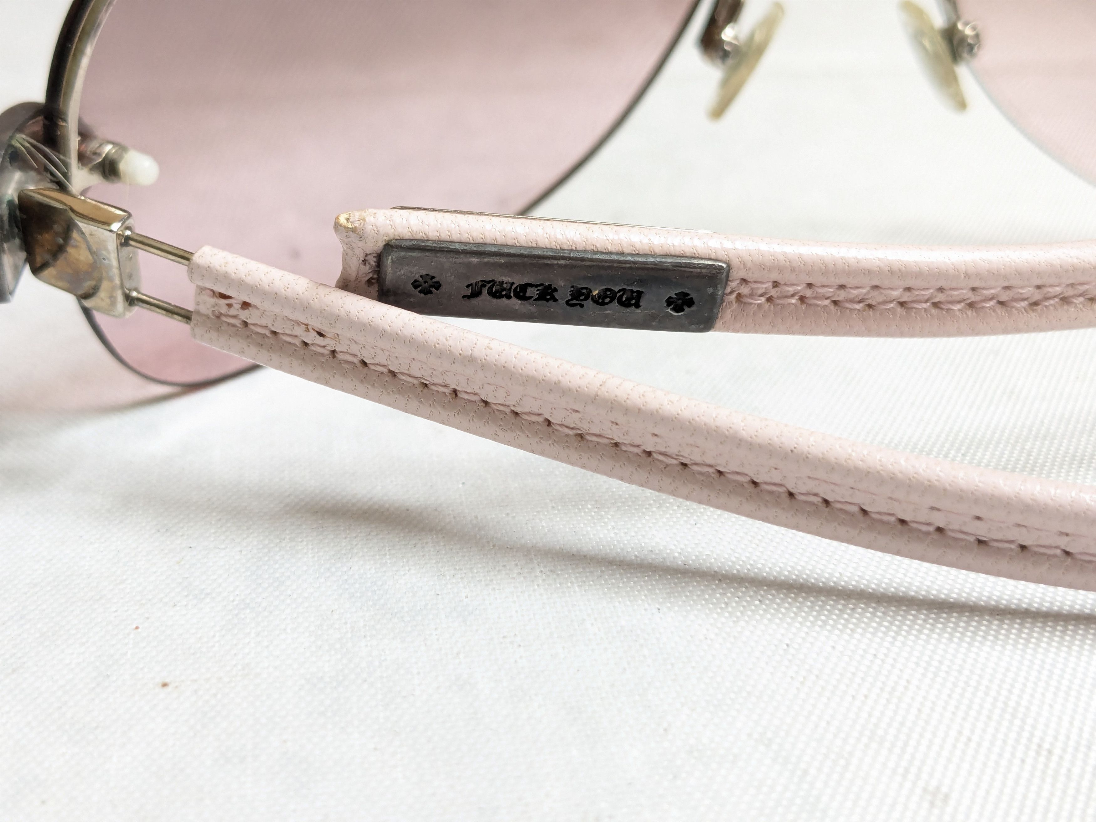 Chrome Hearts Chrome Hearts Classic Oval Sunglasses Pink Aviator Size ONE SIZE - 9 Thumbnail