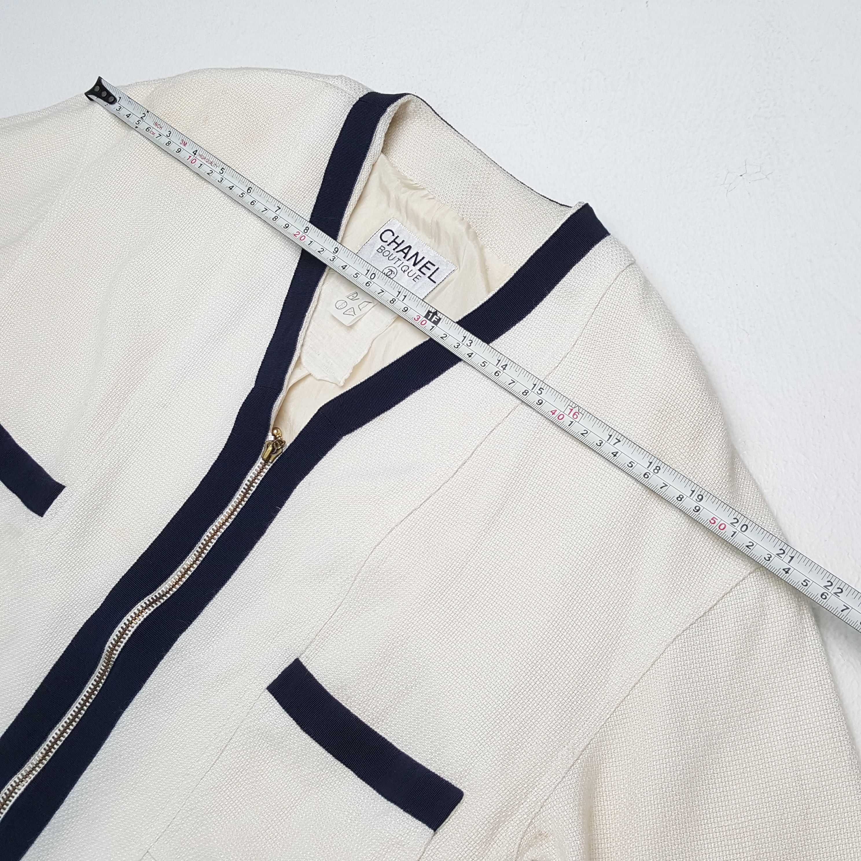 Chanel × Vintage Vintage CHANEL BOUTIQUE Paris Fashion Brand Tweed Jacket Size M / US 6-8 / IT 42-44 - 4 Thumbnail