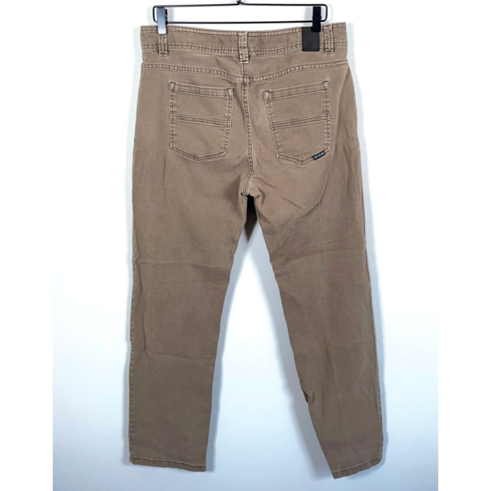 Edwin prAna Jeans Men's 34 x 28 Brown Slim Fit Cotton Stretch Denim 5-Pocket Design Straight Hipster Retro Jeans Mens Size US 34 / EU 50 - 2 Thumbnail