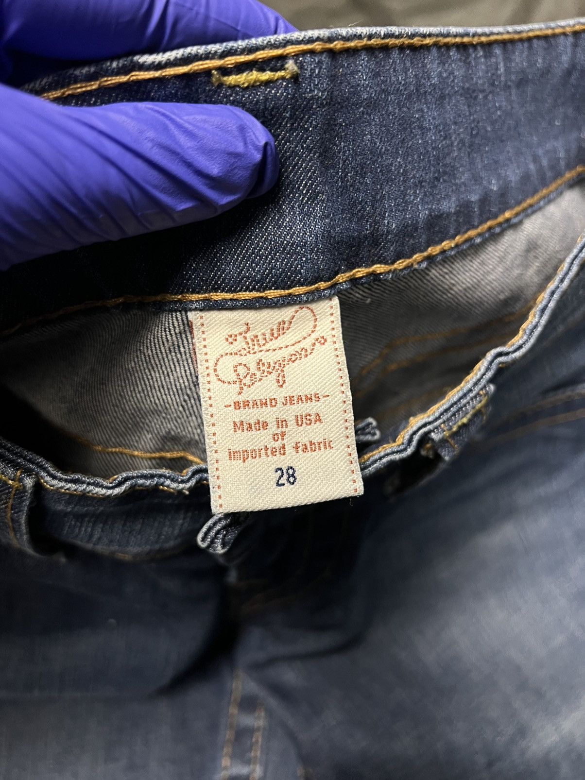 True Religion USA Vintage True Religion Slim Straight Jeans Dark Wash Size US 28 / EU 44 - 5 Thumbnail