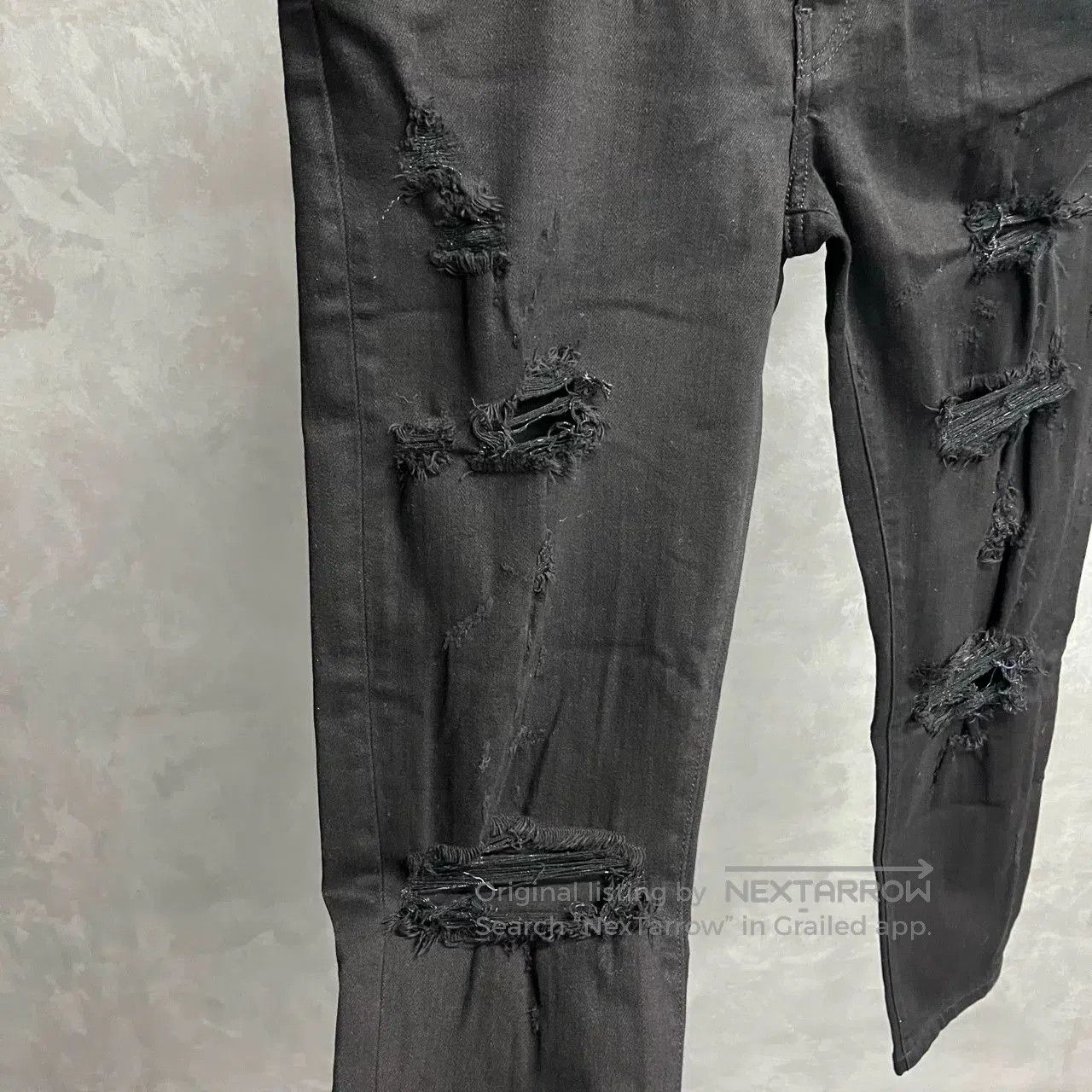 Amiri Amiri Black Distressed Patch Jeans. Size US 32 / EU 48 - 2 Thumbnail