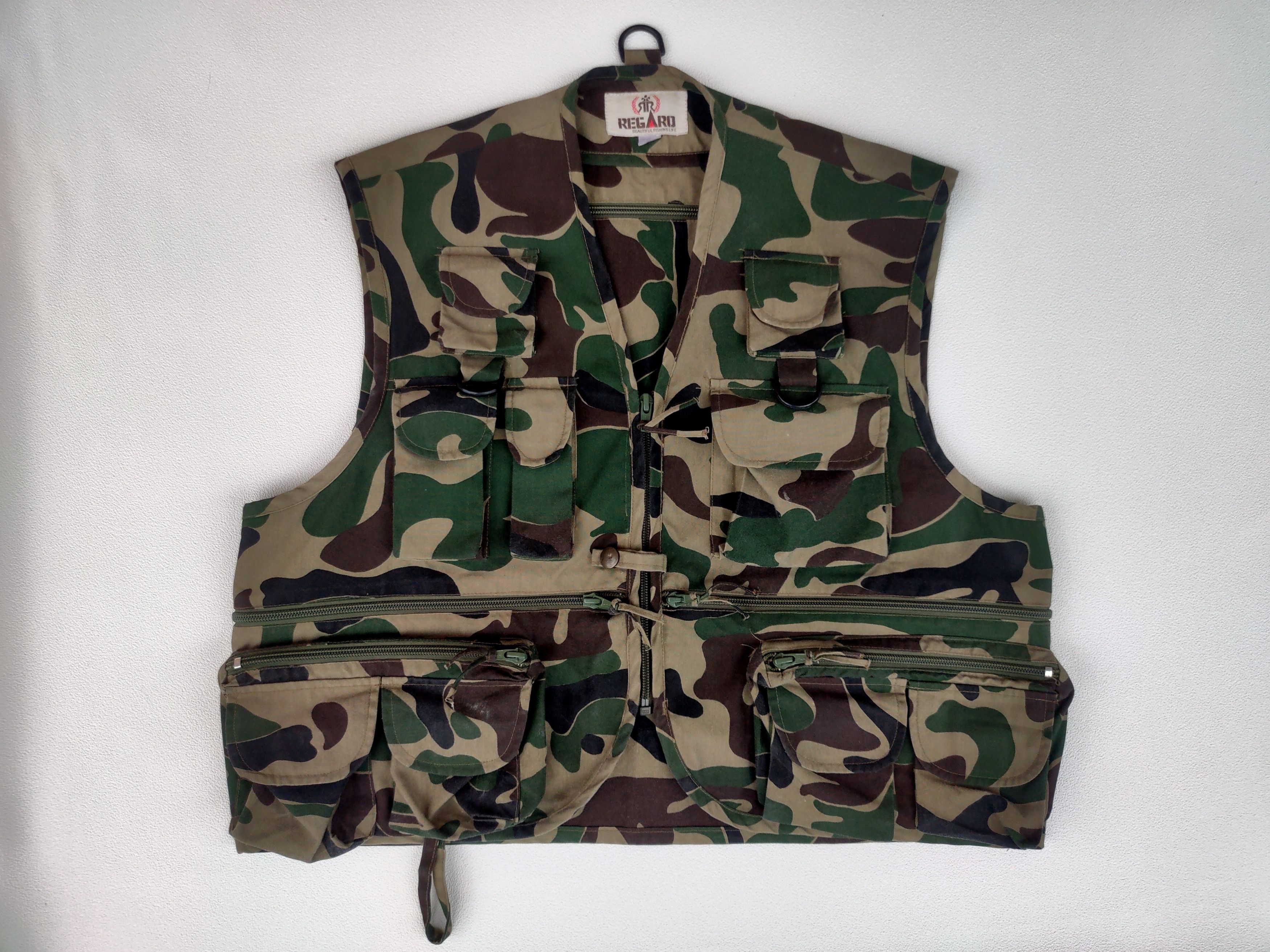 Japanese Brand × Vintage Regards Fishing/Tactical Vest Camo Size US L / EU 52-54 / 3 - 1 Thumbnail