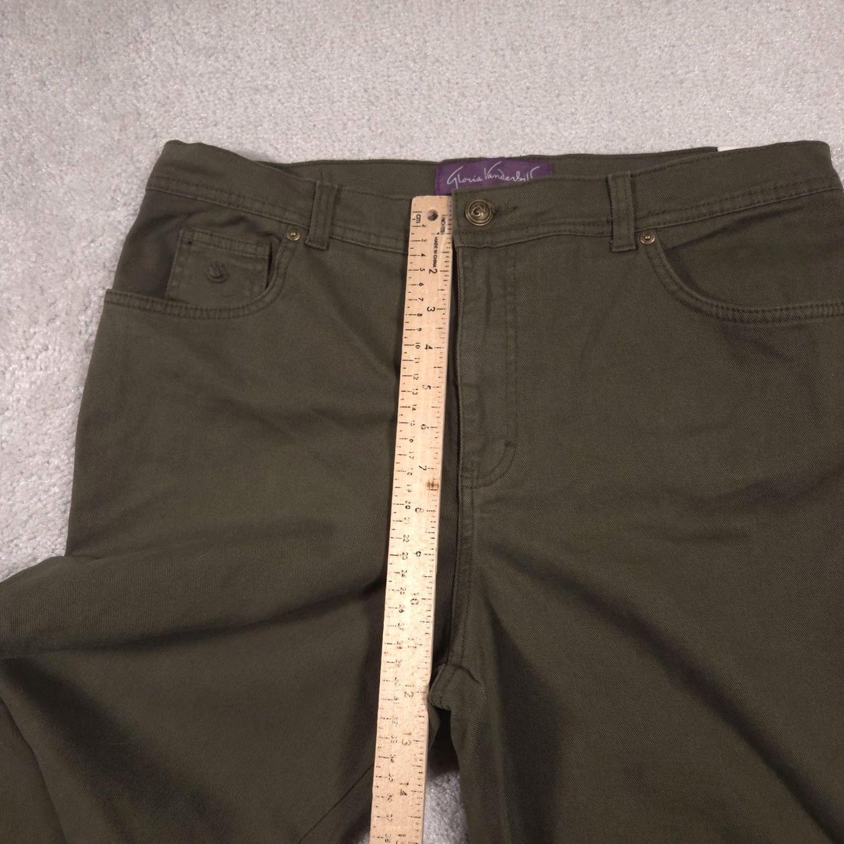 Gloria Vanderbilt Gloria Vanderbilt Jeans Womens 16 Short Green High Rise Tapered Stretch 5-Pocket Denim Vintage No N/A Ladies Clothing Size 38" / US 16 / IT 52 - 7 Thumbnail