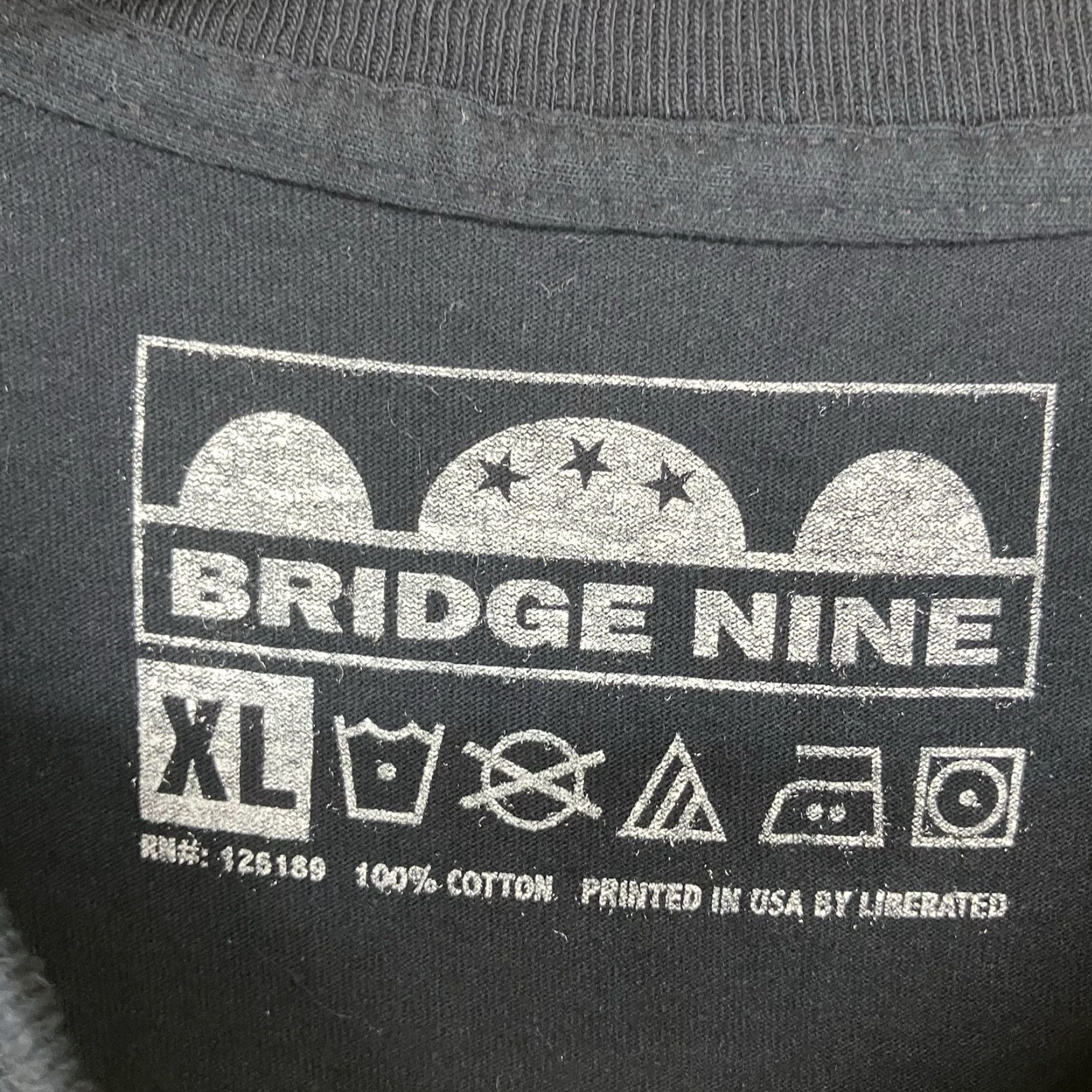 Vintage VINTAGE No Warning NWC Bridge Nine Records T-Shirt XL Black Crew Neck Short Sleeve Regular Fit Limited Edition 116 of 150 Size US XL / EU 56 / 4 - 5 Thumbnail