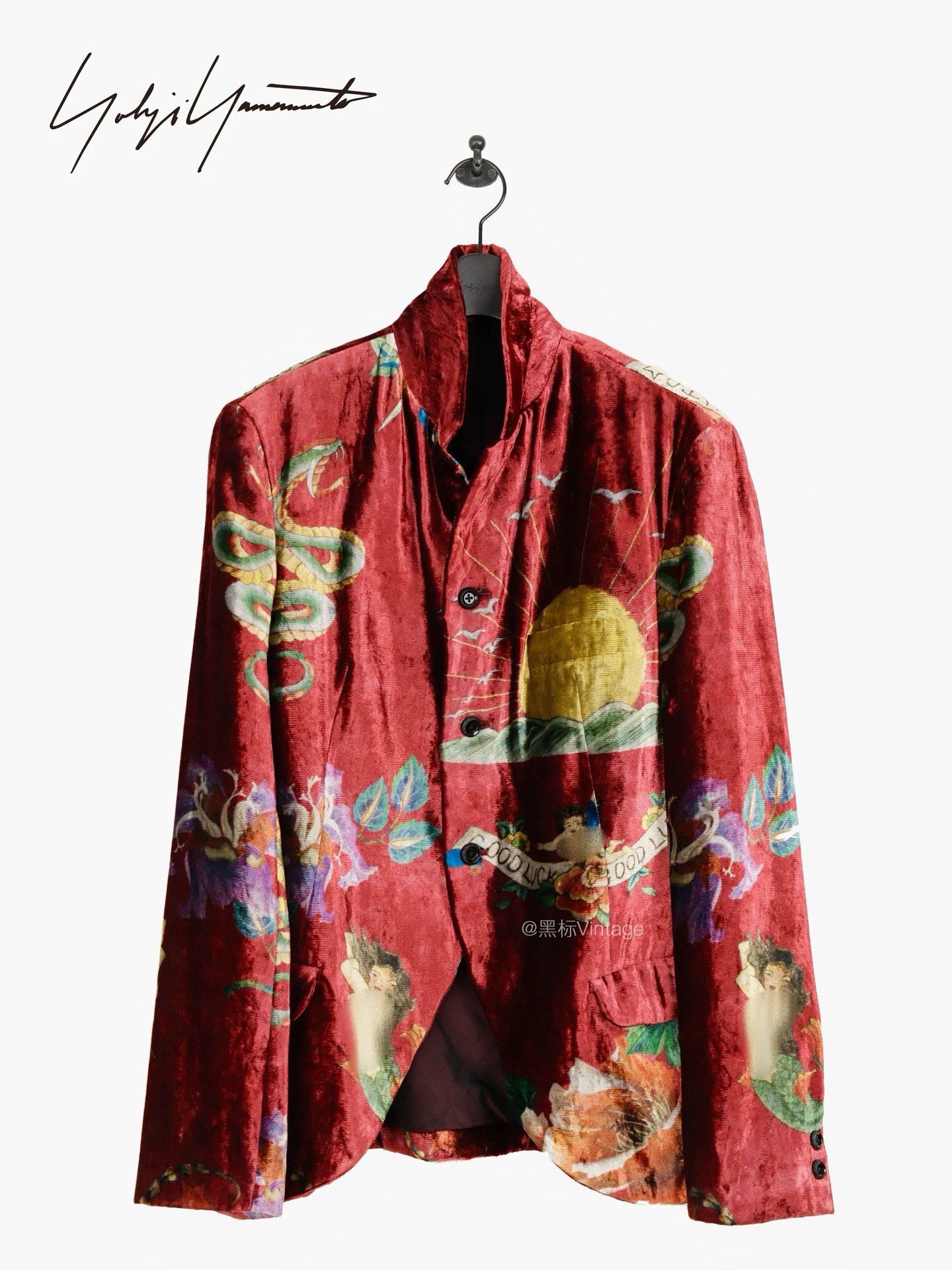 Yohji Yamamoto Yohji Yamamoto 03AW Archive Yuzen Dyed Velvet Jacket Size US L / EU 52-54 / 3 - 1 Thumbnail