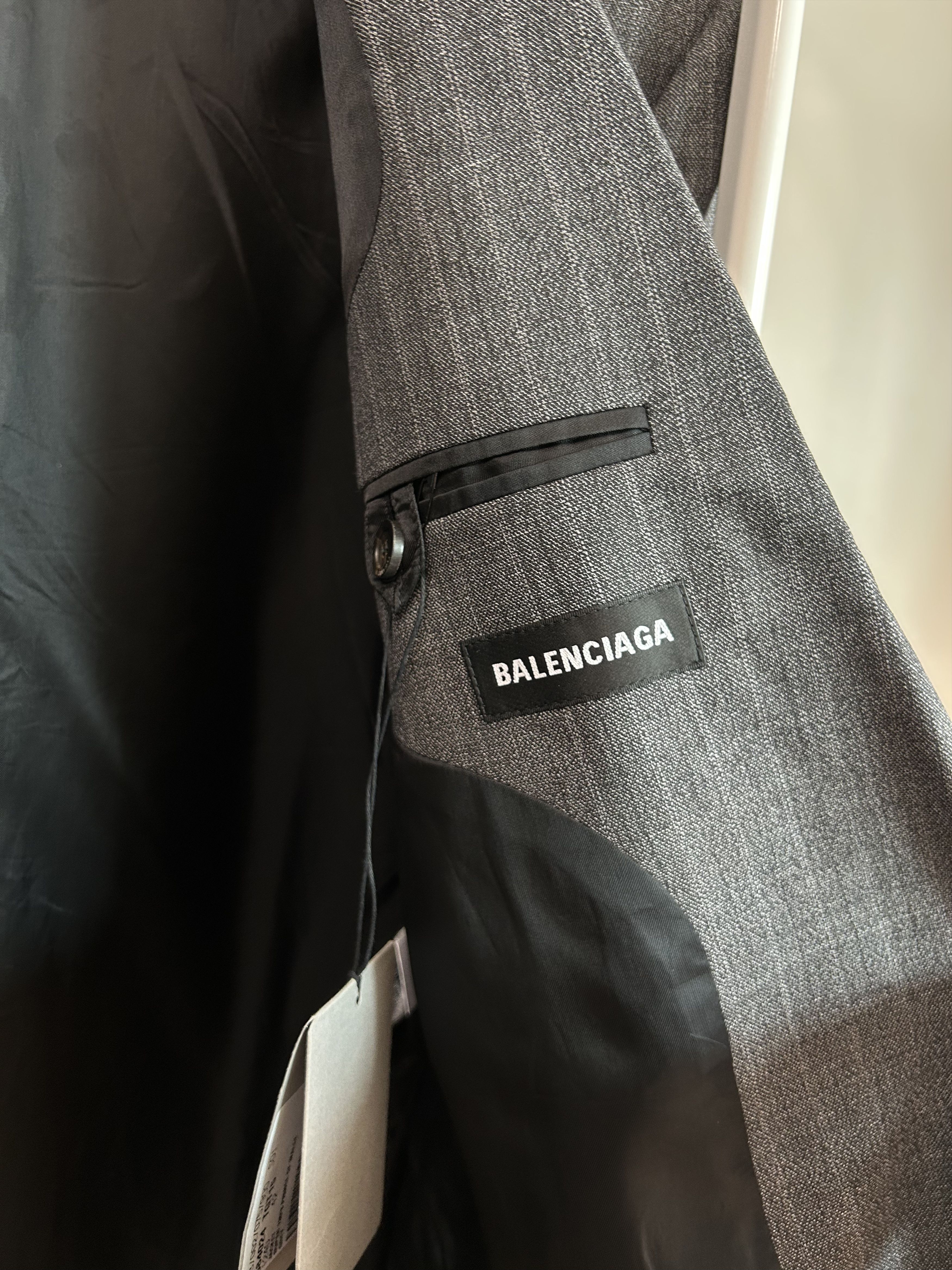 Balenciaga BALENCIAGA Washed Check Blazer Size 42R - 7 Thumbnail