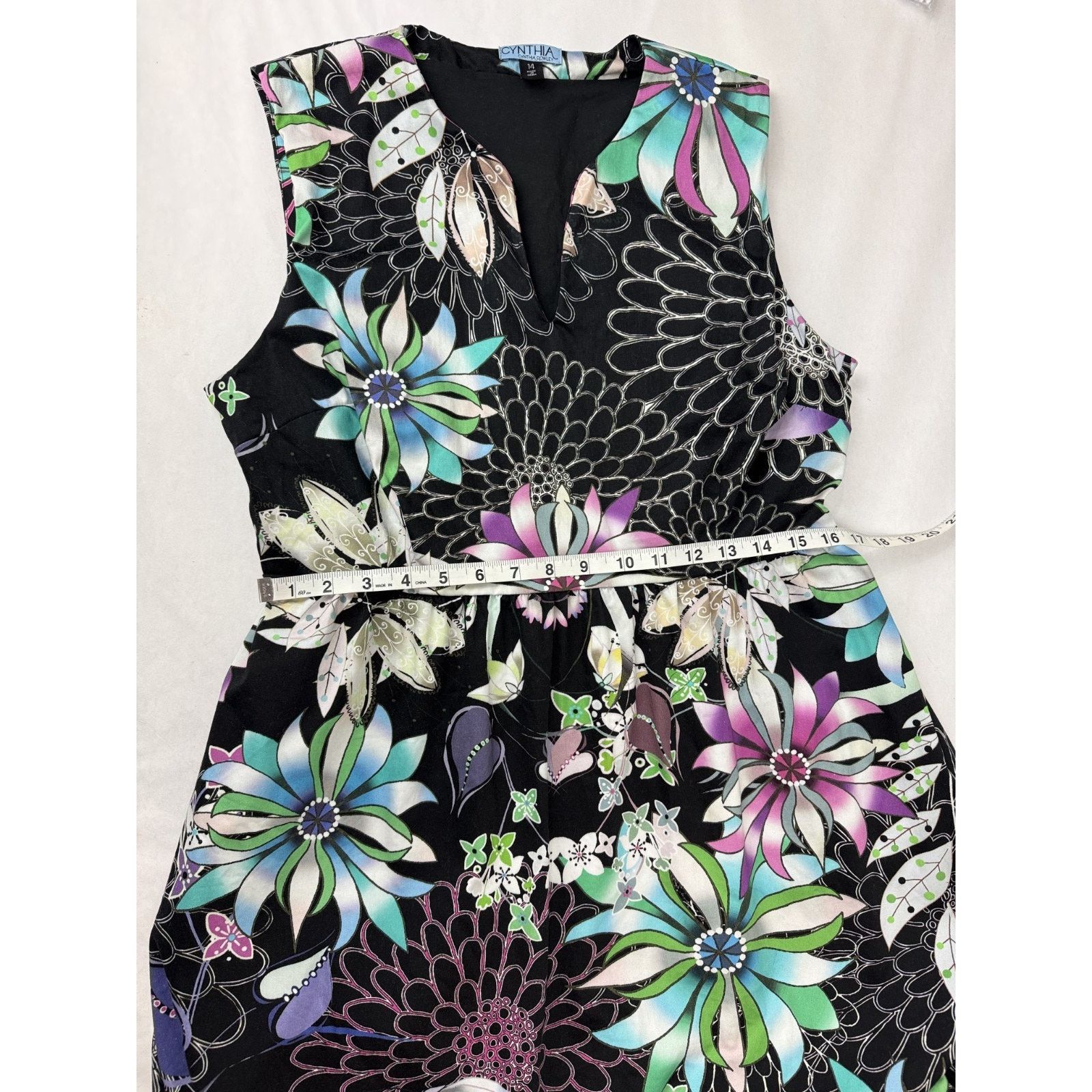 Cynthia Rowley Cynthia Rowley Floral Print Fit and Flare A-Line Dress 14 Size XL / US 12-14 / IT 48-50 - 3 Thumbnail