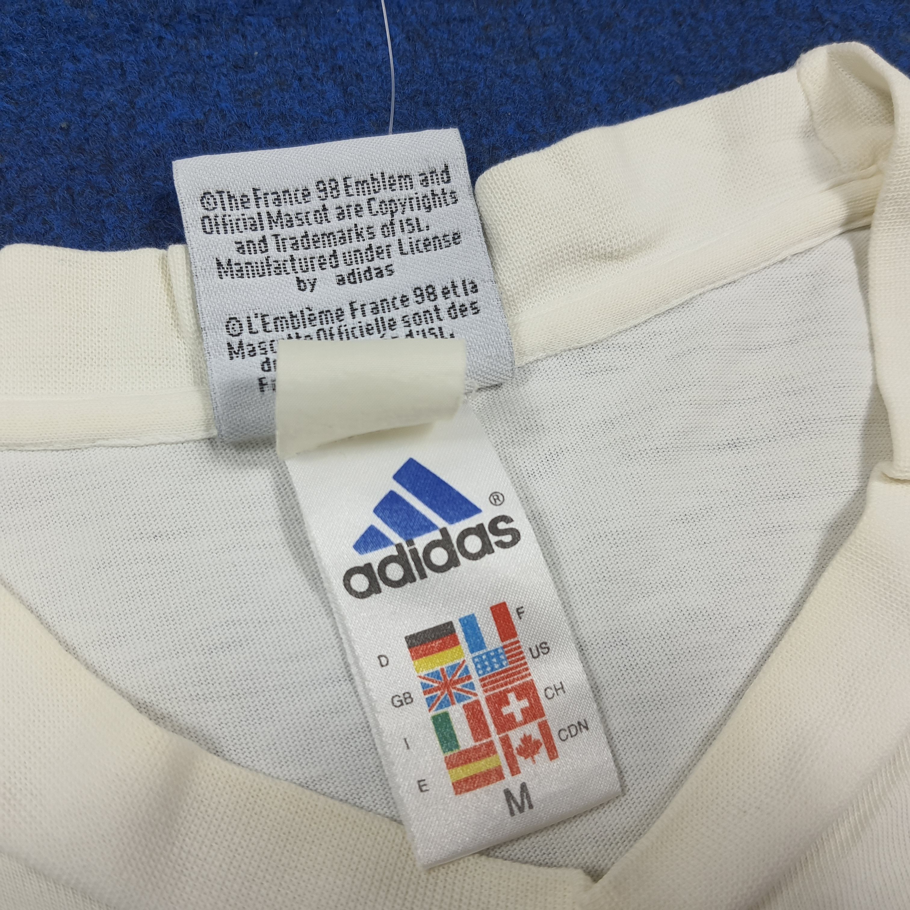 Adidas Vintage 90s Adidas Michel Platini France Tshirt C294N19 Size US M / EU 48-50 / 2 - 7 Thumbnail