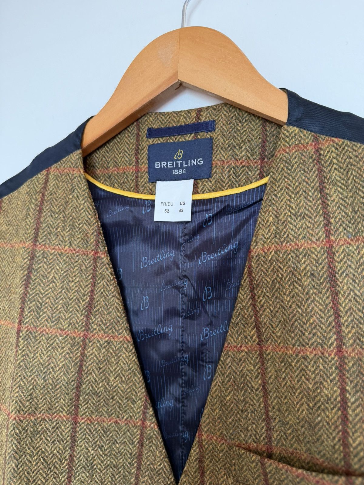 Breitling Breitling 1884 Harris Tweed Wool Vest Waistcoat US 42 EU 52 Size 42R - 4 Thumbnail